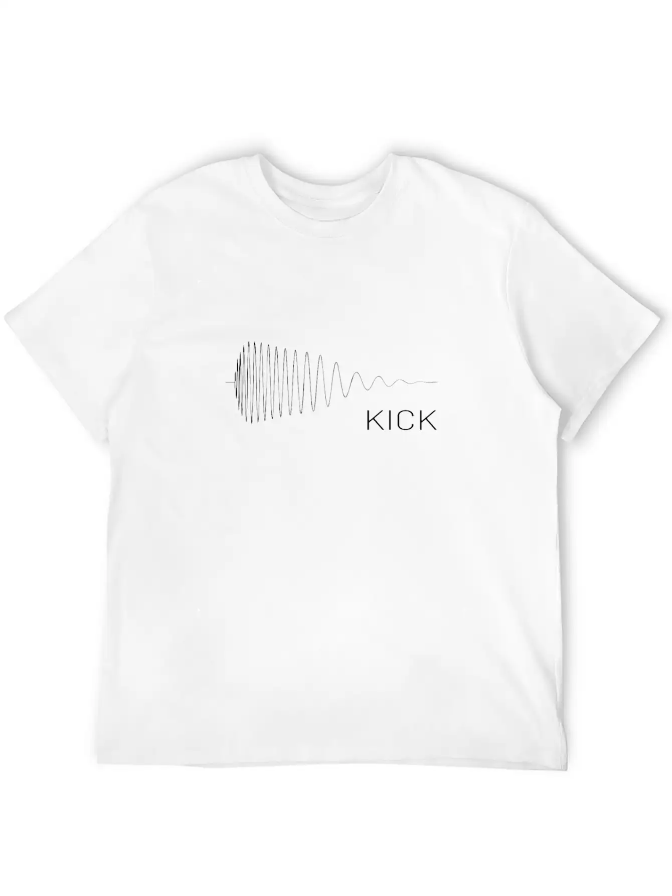 Kick Drum Synthesizer Studio Audio Wave Basic Graphic T-Shirt ¨C Daily Comfort In Soft Cotton