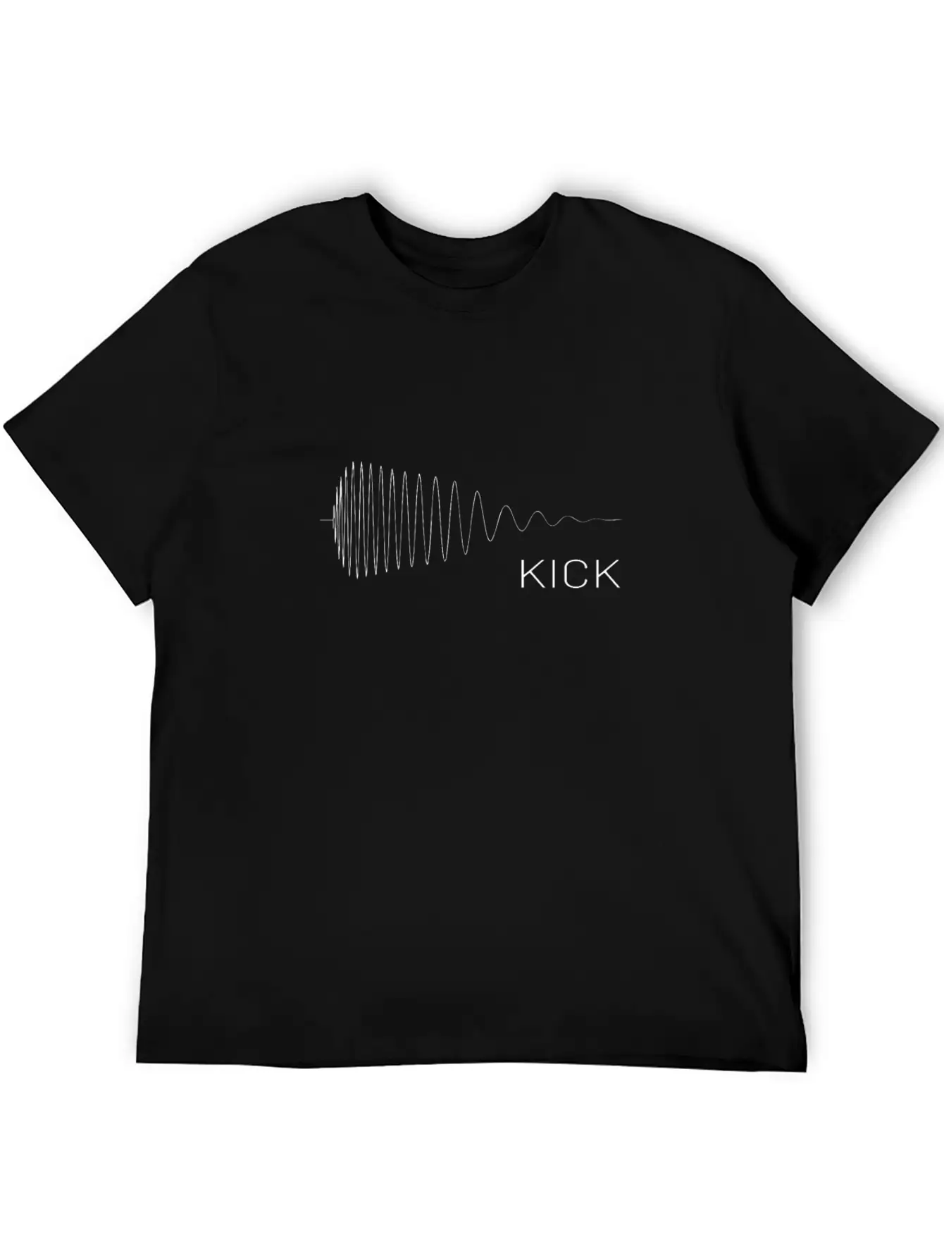 Kick Drum Synthesizer Studio Audio Wave Basic Graphic T-Shirt ¨C Daily Comfort In Soft Cotton