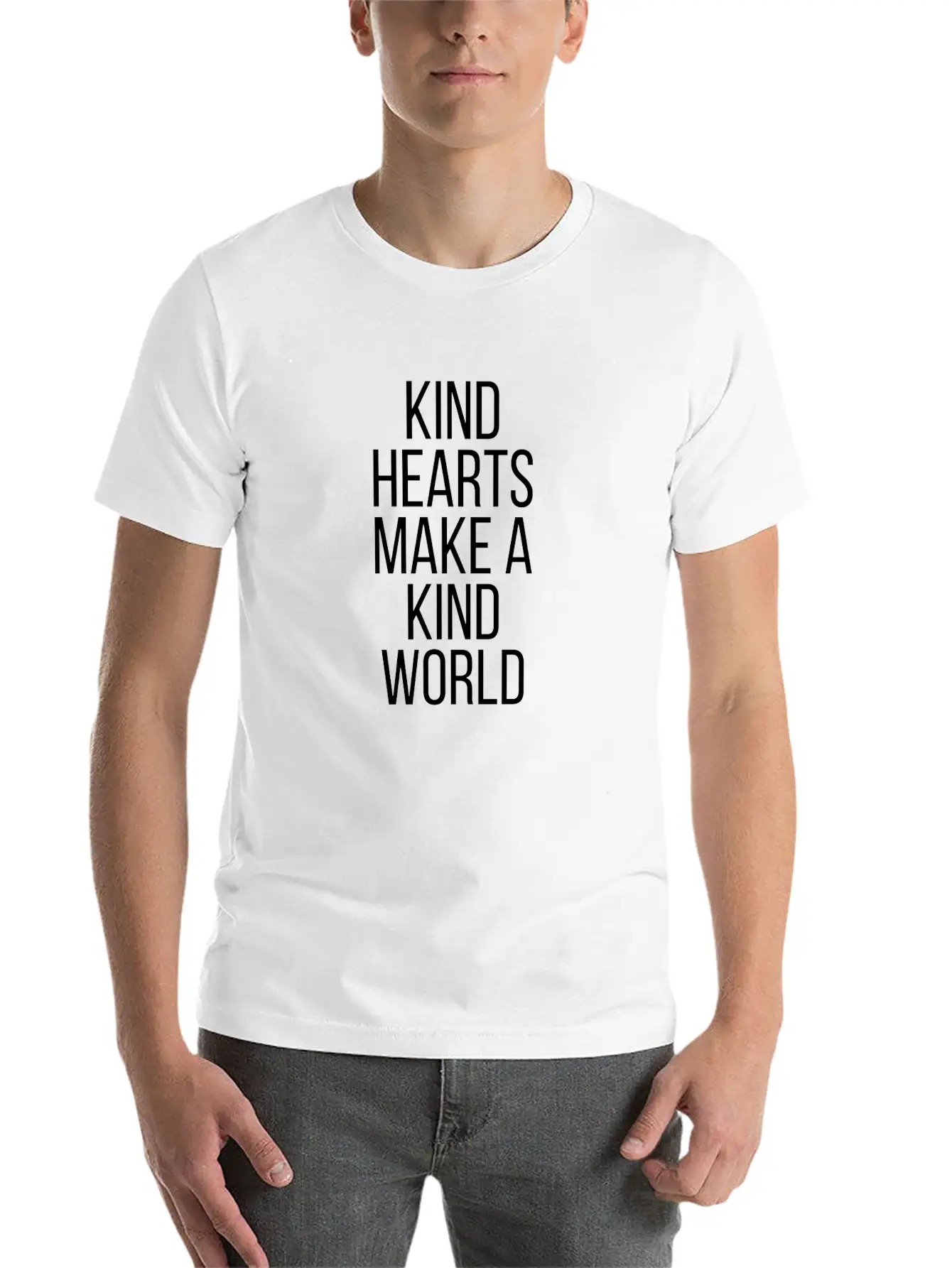 Kind Hearts Make A Kind World Essential Cotton Tee For Daily Outfits ¨C Unisex Style