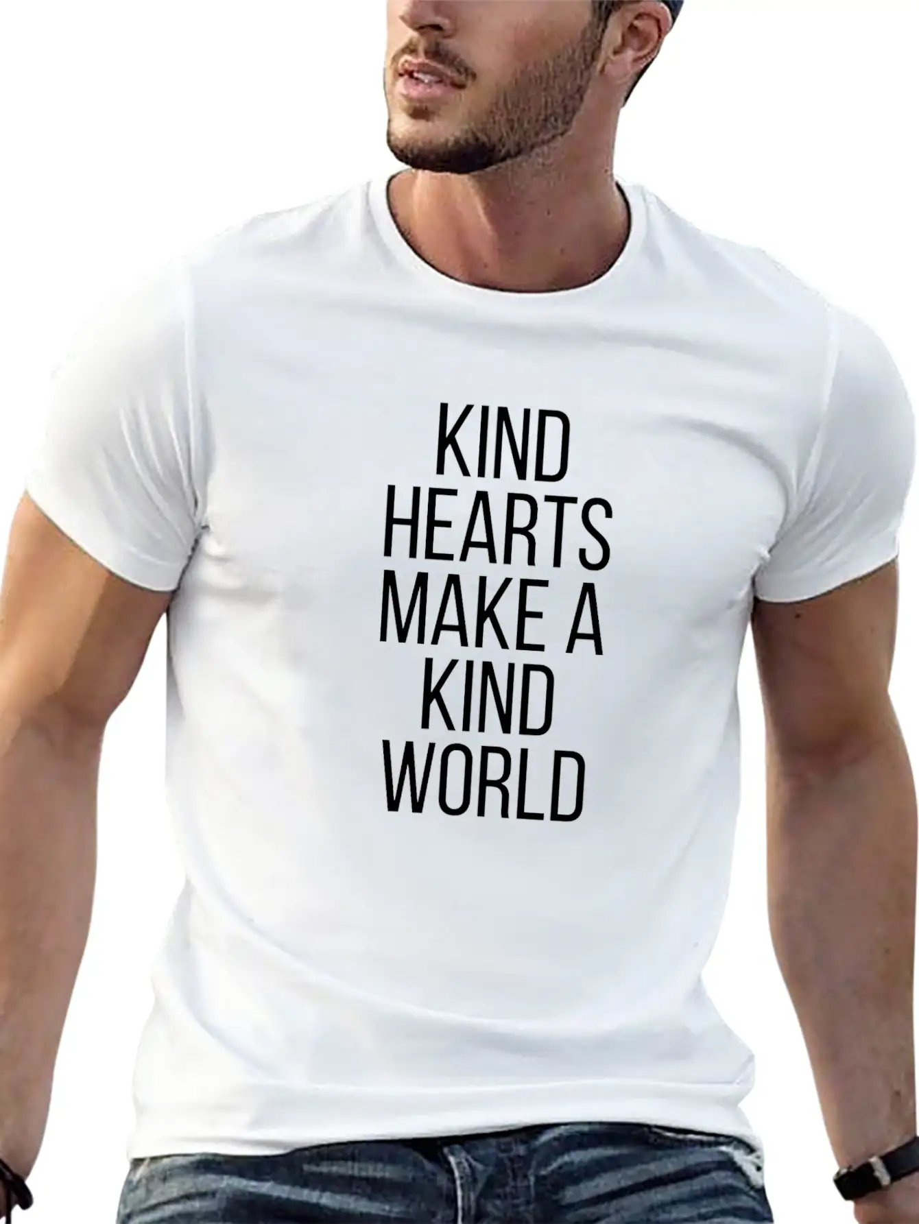 Kind Hearts Make A Kind World Essential Cotton Tee For Daily Outfits ¨C Unisex Style