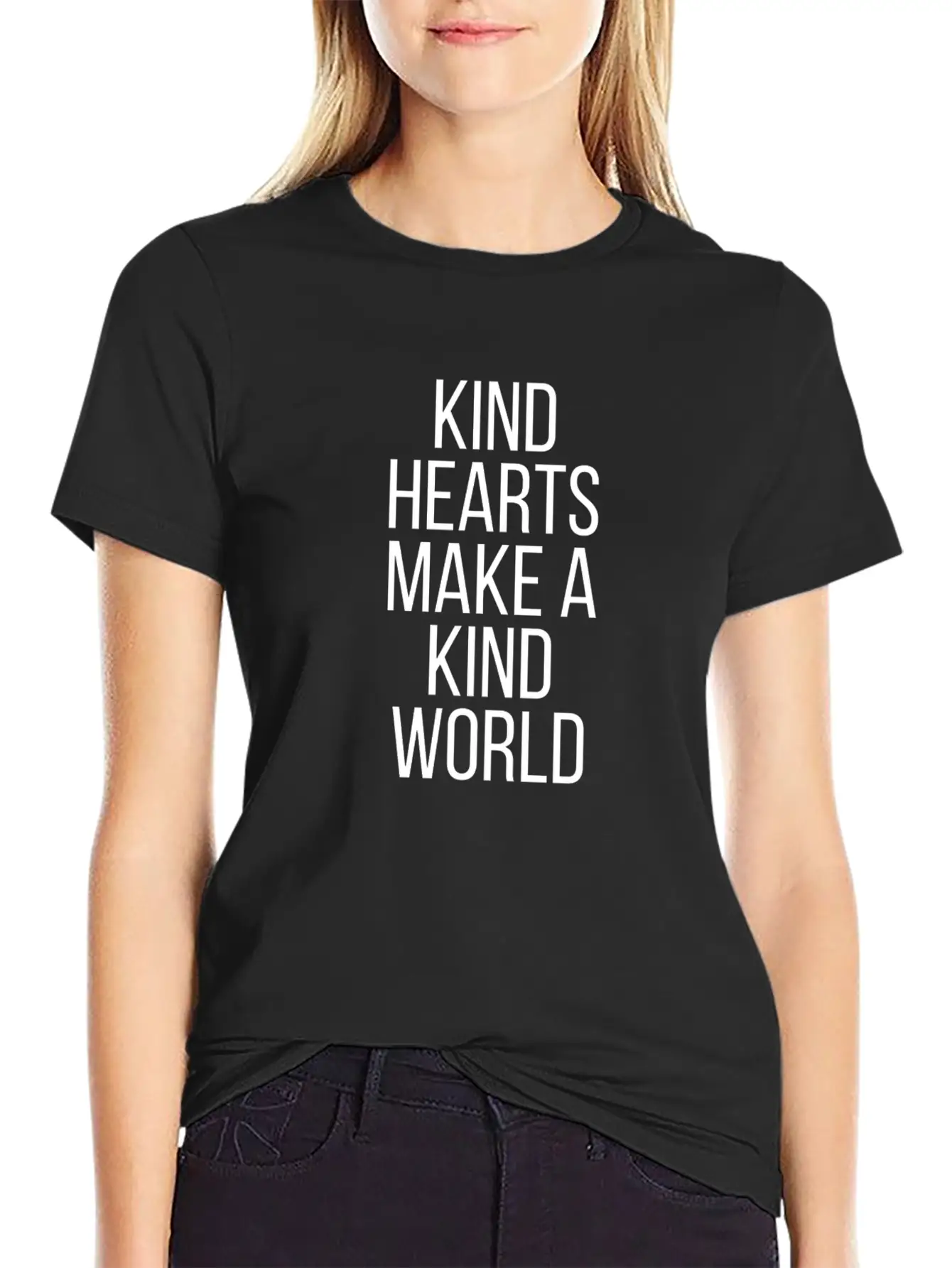 Kind Hearts Make A Kind World Essential Cotton Tee For Daily Outfits ¨C Unisex Style