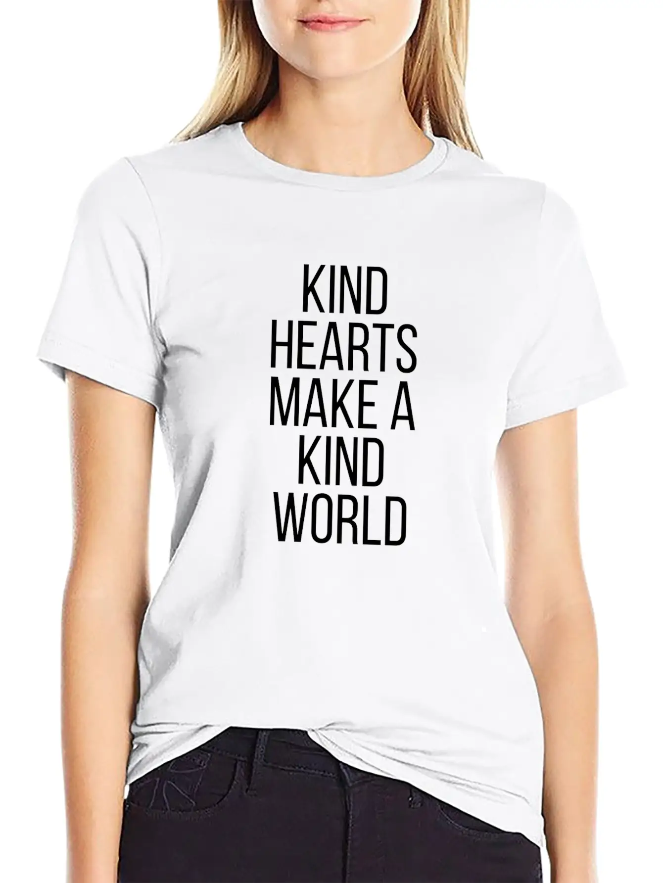 Kind Hearts Make A Kind World Essential Cotton Tee For Daily Outfits ¨C Unisex Style