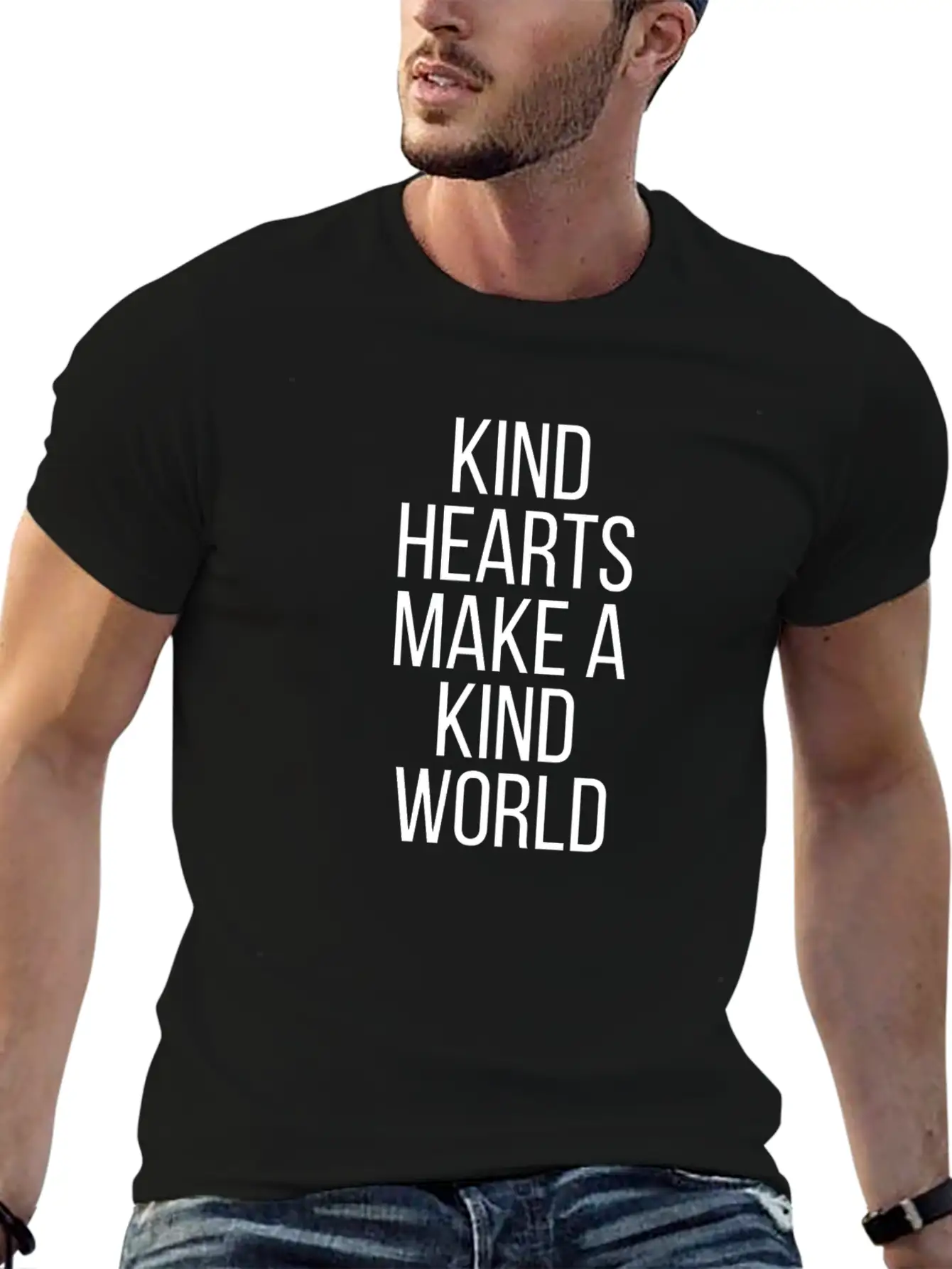 Kind Hearts Make A Kind World Essential Cotton Tee For Daily Outfits ¨C Unisex Style