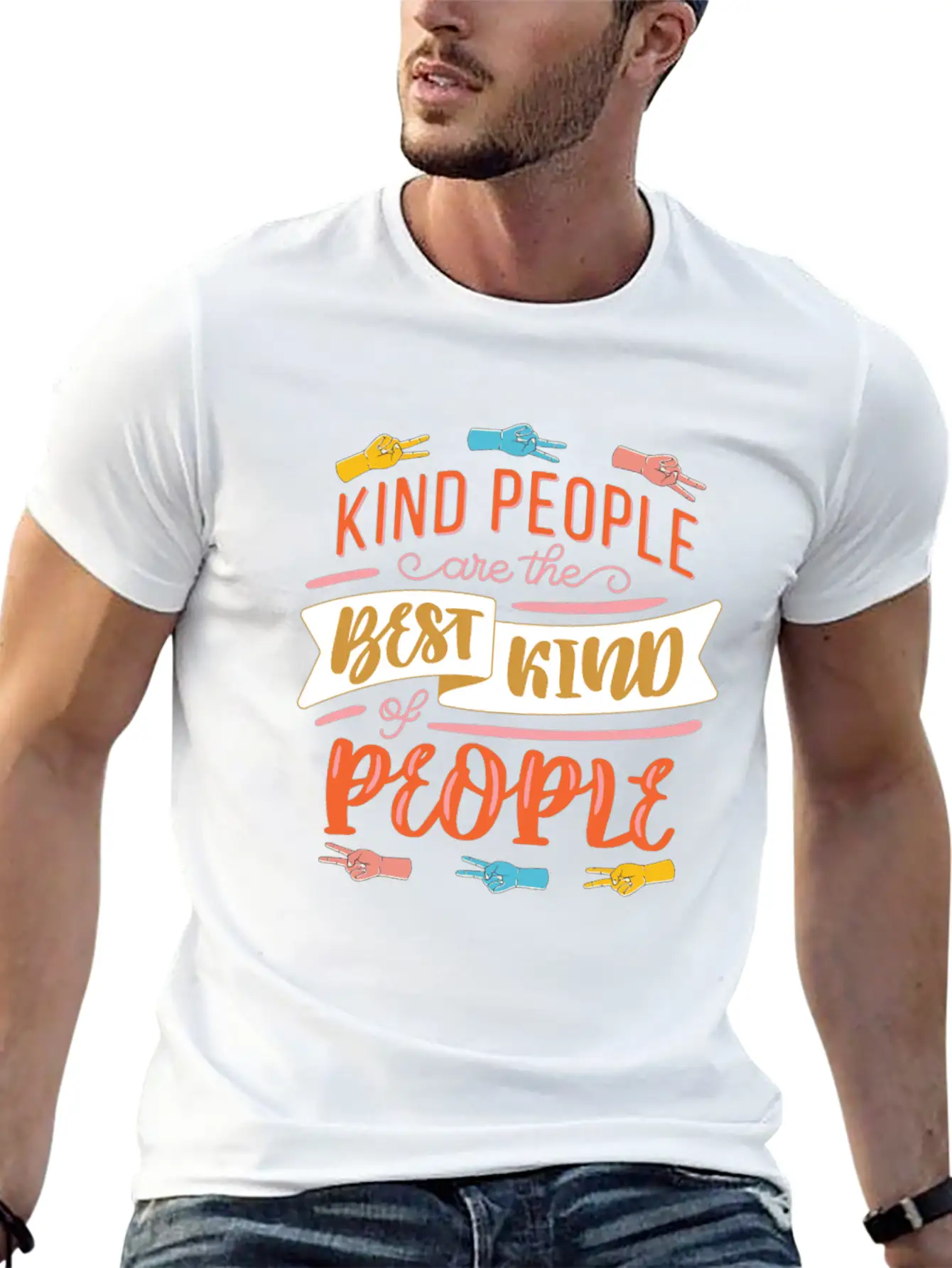 Kind People Care The Best Kind Of People Kindness Basic Graphic T-Shirt ¨C Daily Comfort In Soft Cotton