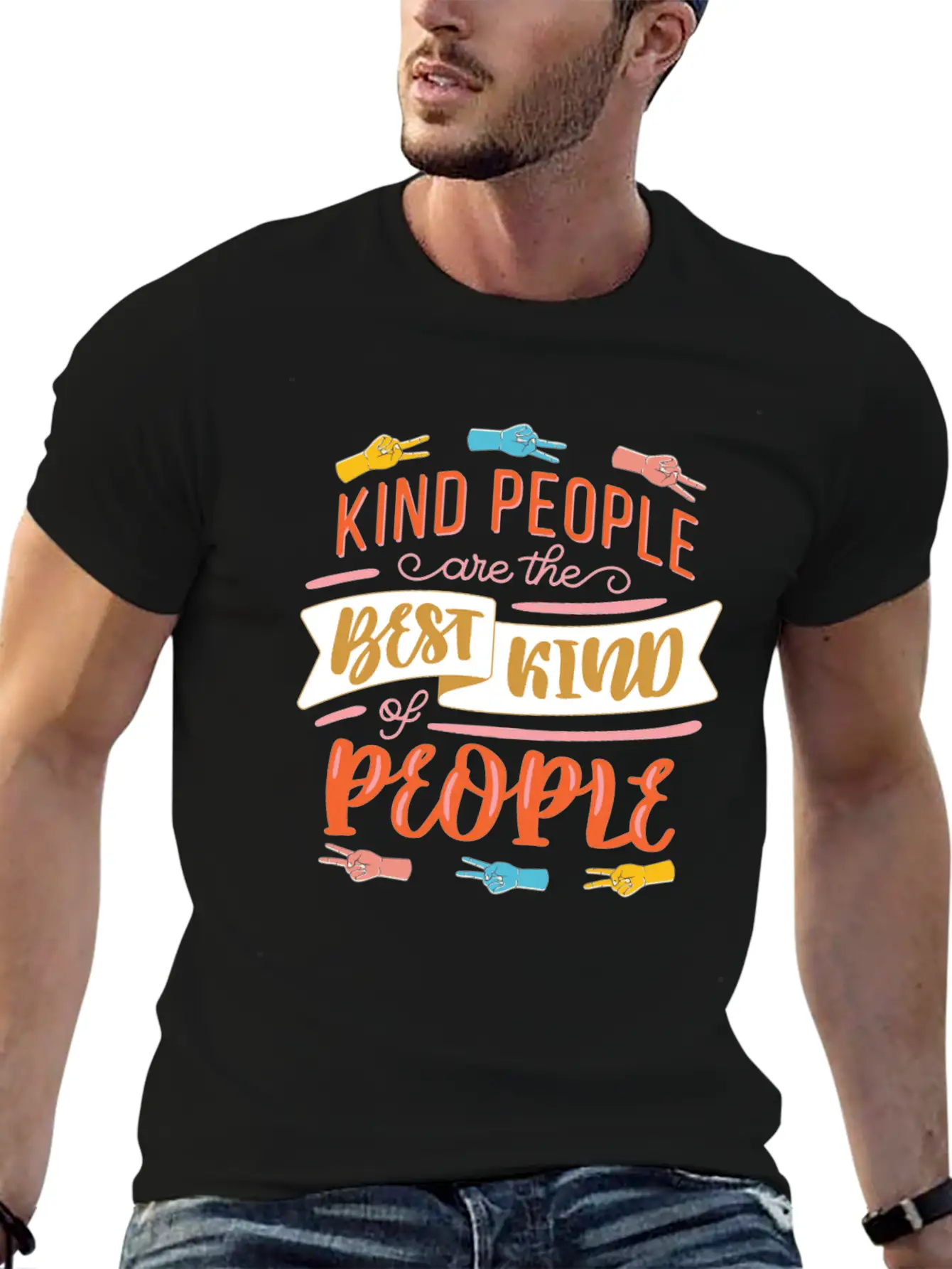 Kind People Care The Best Kind Of People Kindness Basic Graphic T-Shirt ¨C Daily Comfort In Soft Cotton