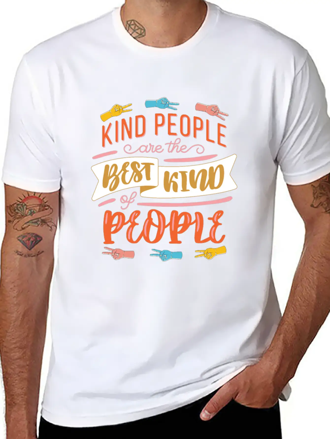 Kind People Care The Best Kind Of People Kindness Basic Graphic T-Shirt ¨C Daily Comfort In Soft Cotton