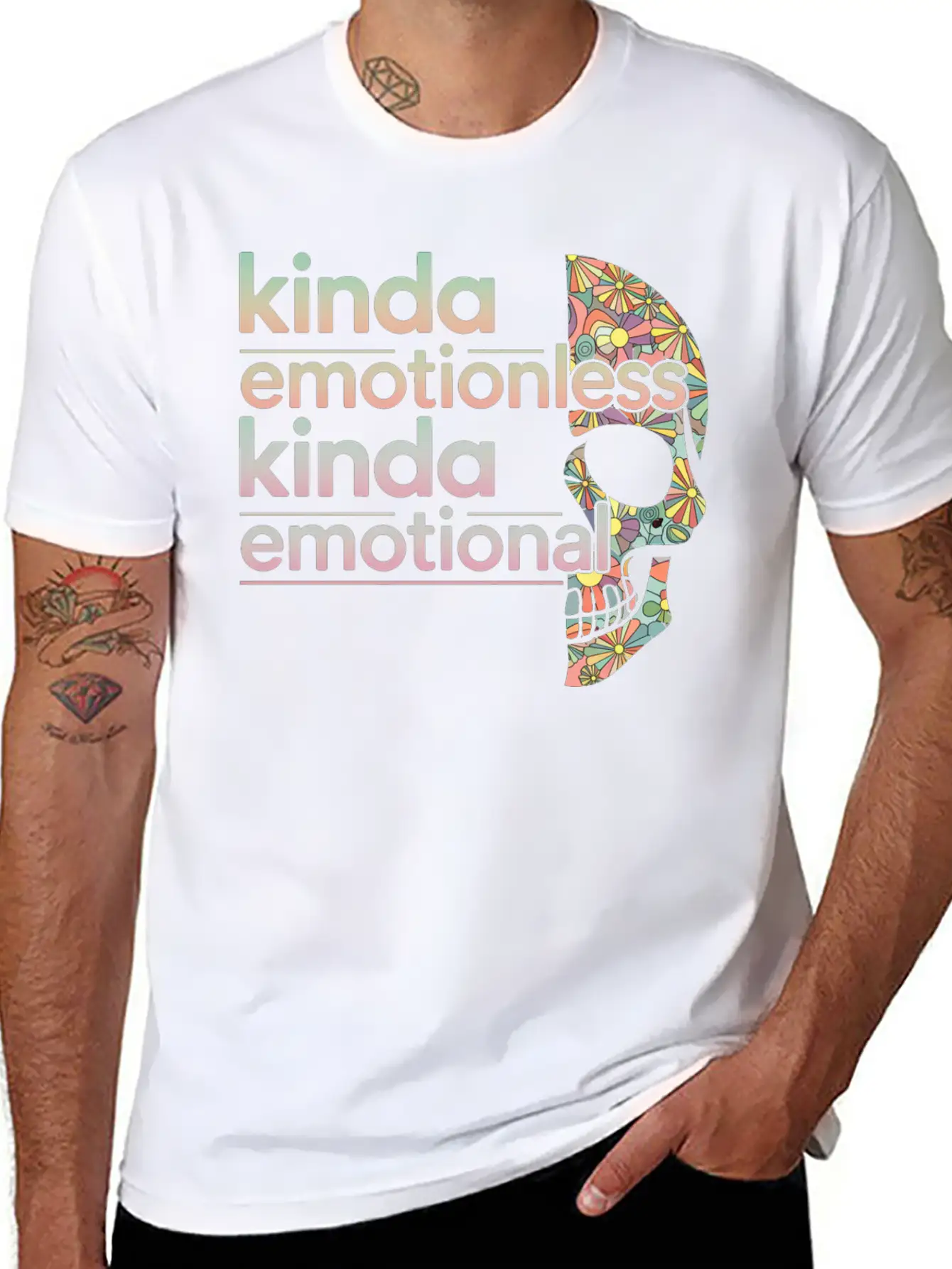 Kinda Emotionless Kinda Emotional 6 Soft Cotton Short Sleeve Tee ¨C Unisex Wardrobe Staple