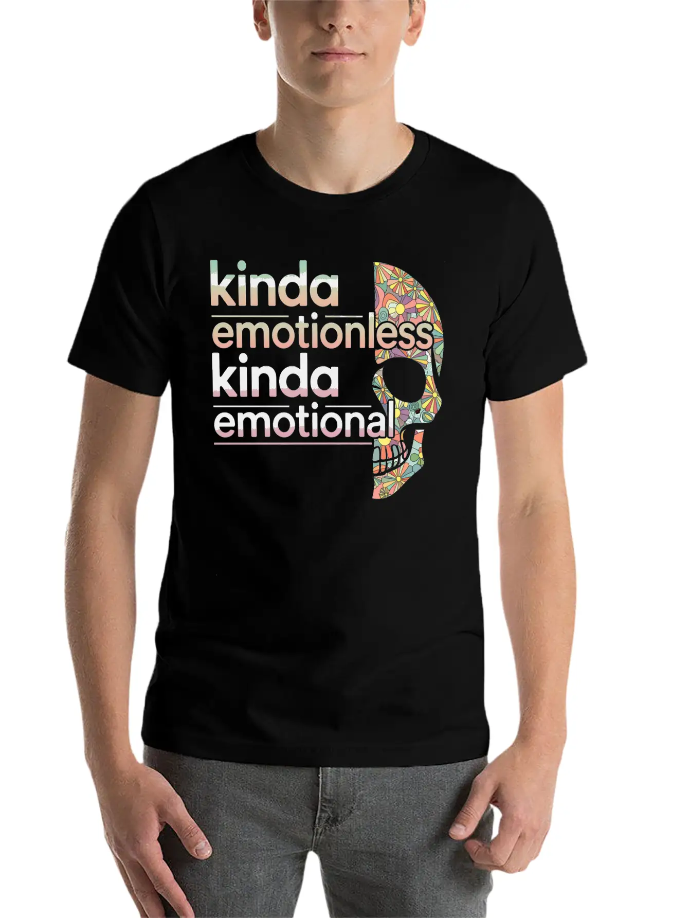 Kinda Emotionless Kinda Emotional 6 Soft Cotton Short Sleeve Tee ¨C Unisex Wardrobe Staple