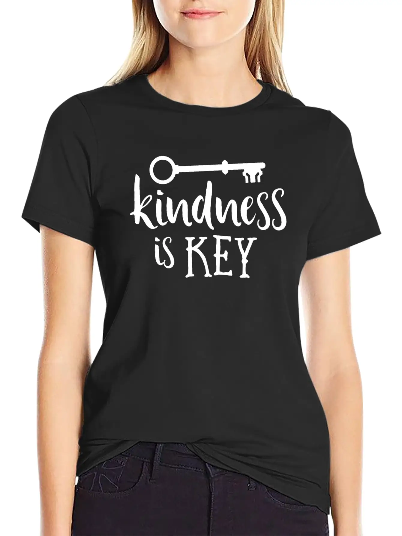 Kindness Is Key TShirt Teacher School Pun Kind Basic Graphic T-Shirt ¨C Daily Comfort In Soft Cotton