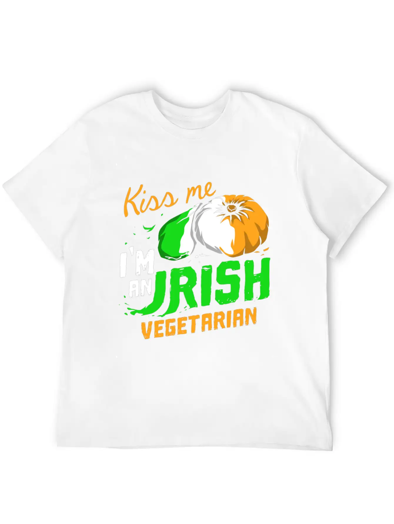Kiss Me Irish Vegetarian Essential Cotton Tee For Daily Outfits ¨C Unisex Style