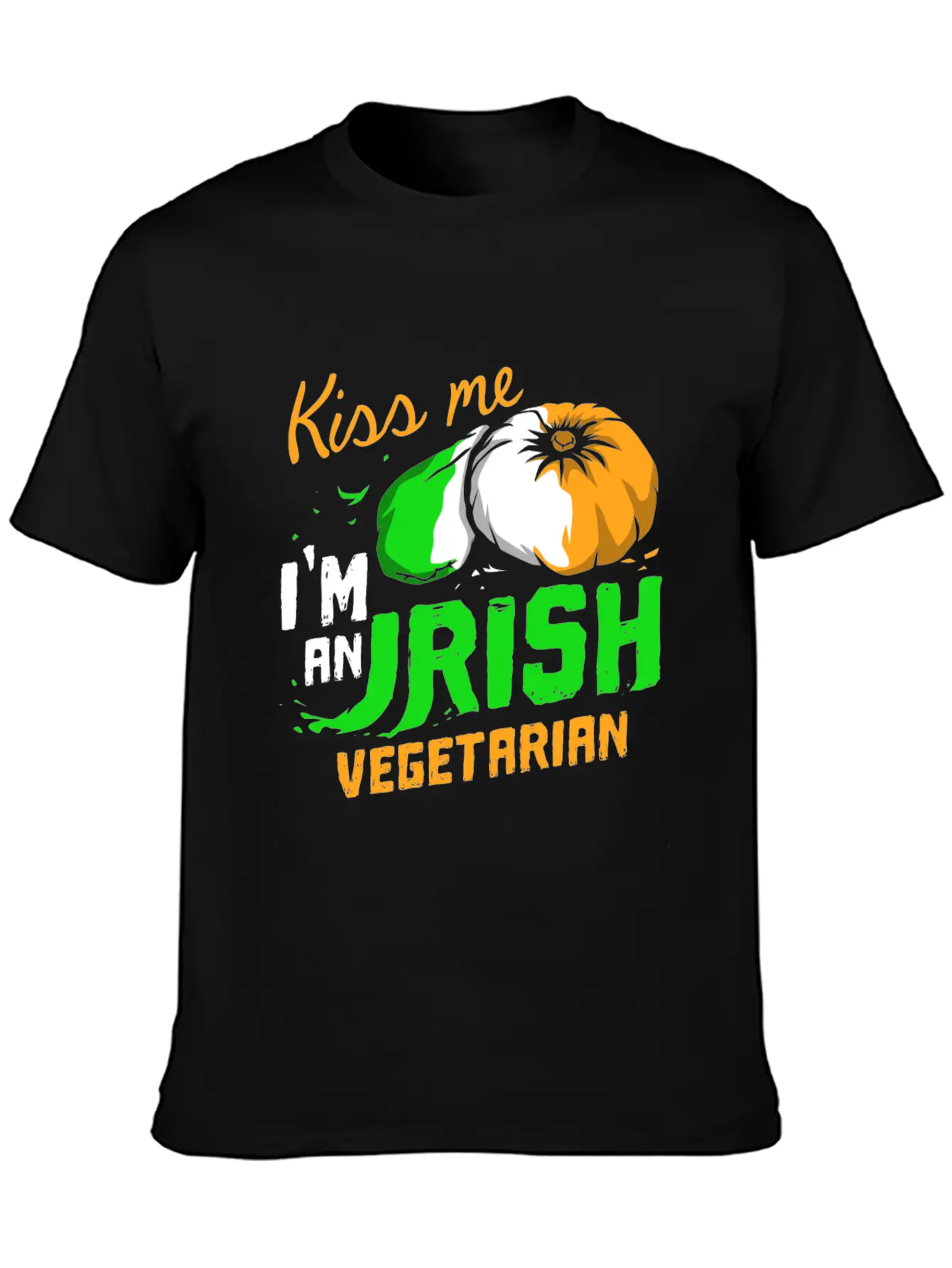 Kiss Me Irish Vegetarian Essential Cotton Tee For Daily Outfits ¨C Unisex Style