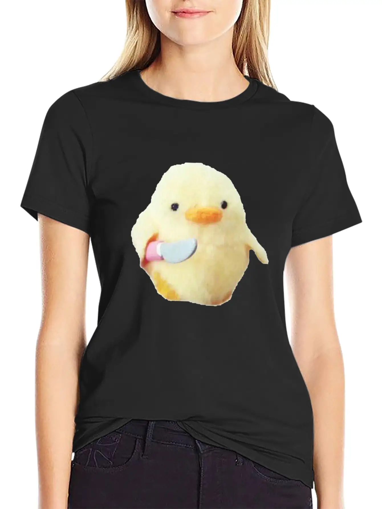Knife Chick Basic Graphic T-Shirt ¨C Daily Comfort In Soft Cotton