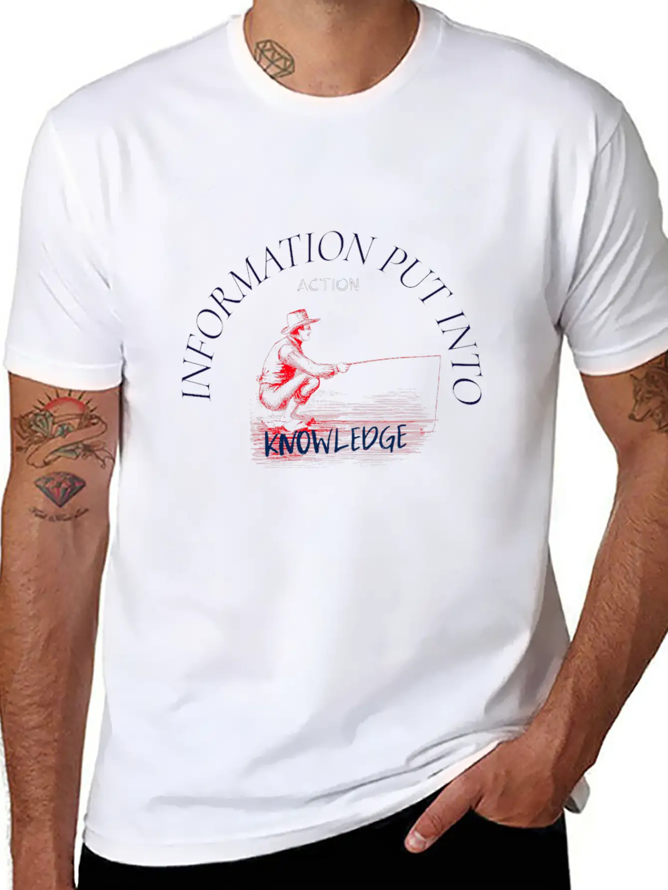 Knowledge Is Information Basic Graphic T-Shirt ¨C Daily Comfort In Soft Cotton