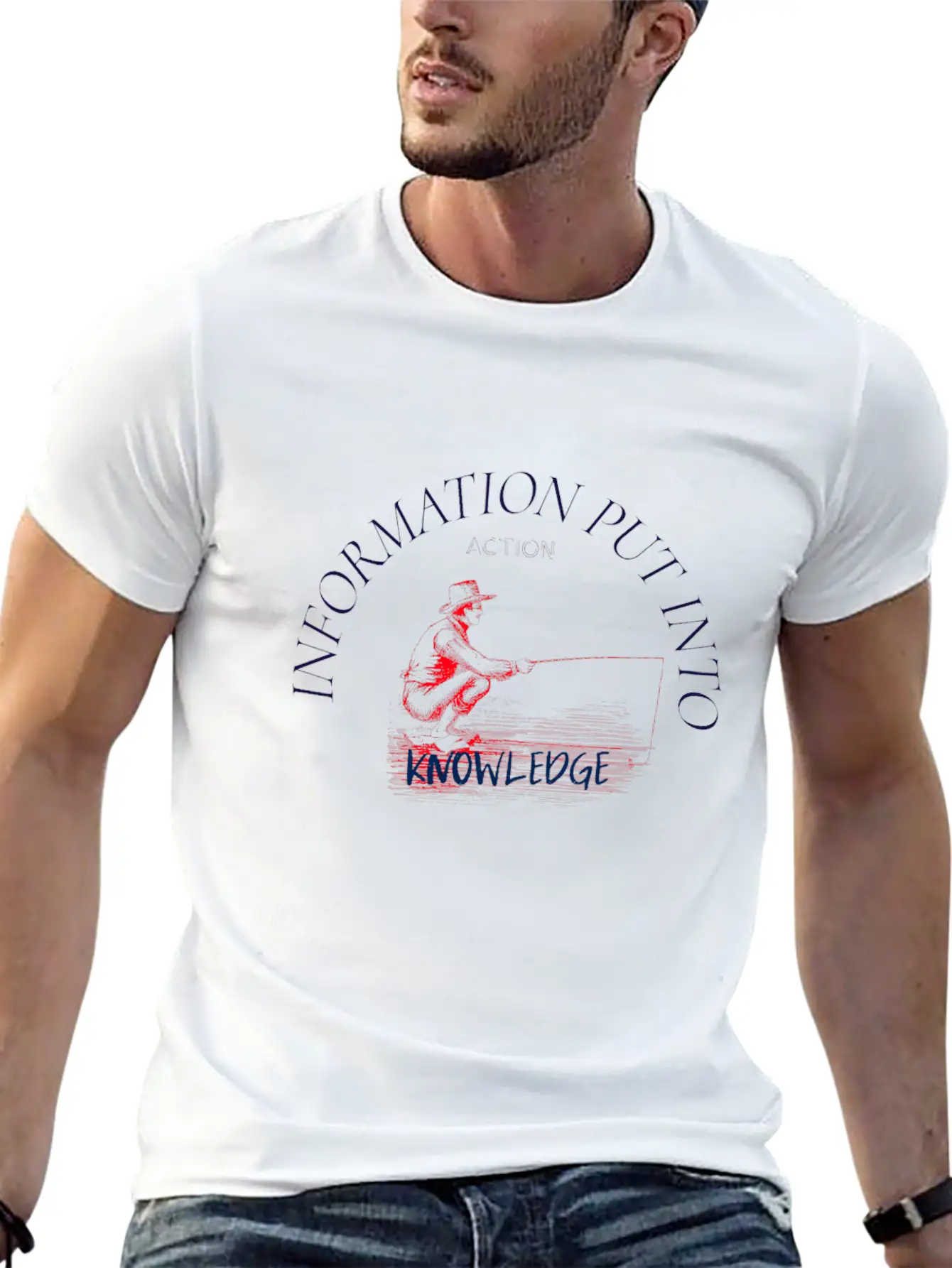Knowledge Is Information Basic Graphic T-Shirt ¨C Daily Comfort In Soft Cotton