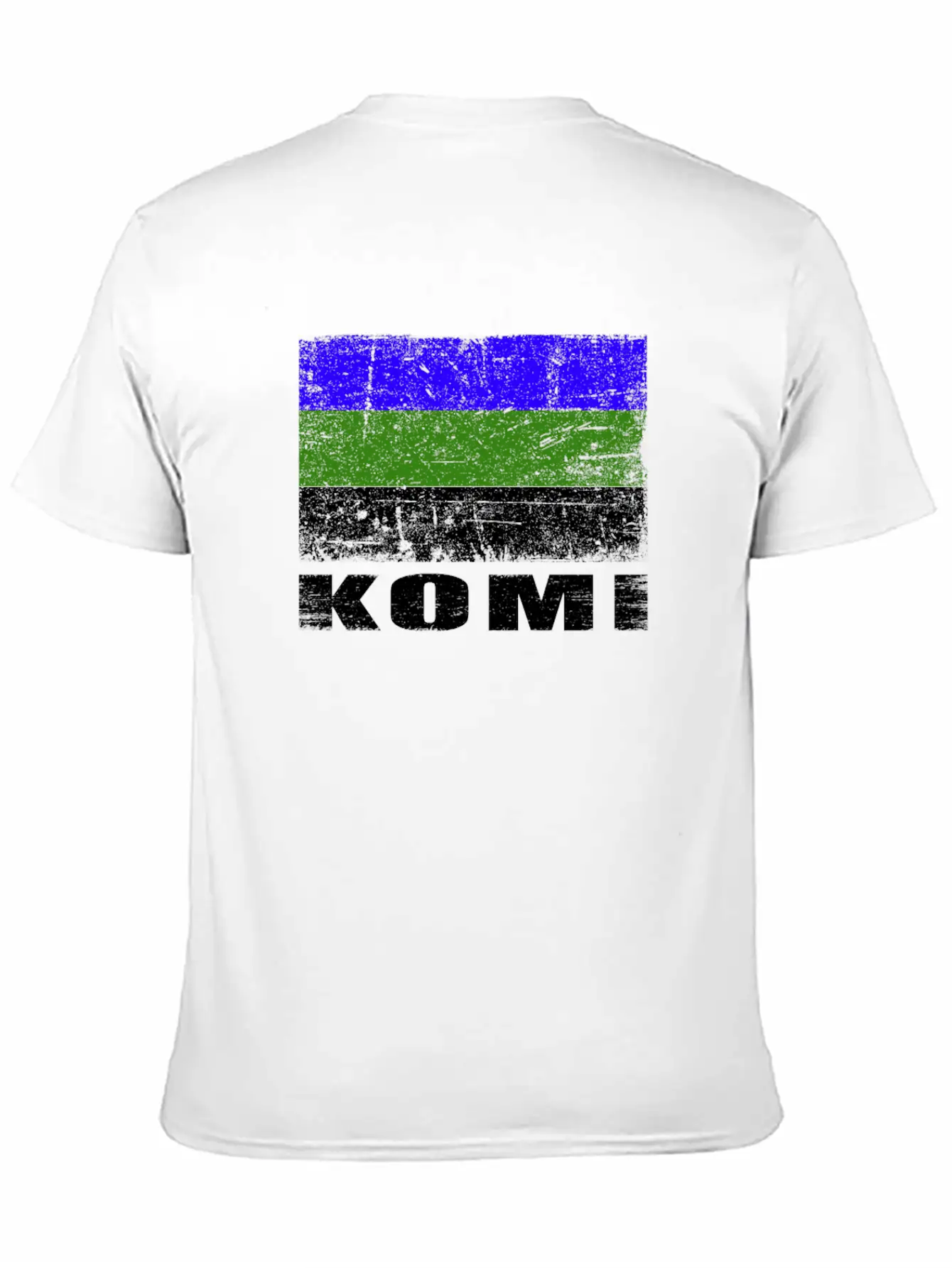 Komi Flag Grunge Country Flag Komi Basic Graphic T-Shirt ¨C Daily Comfort In Soft Cotton