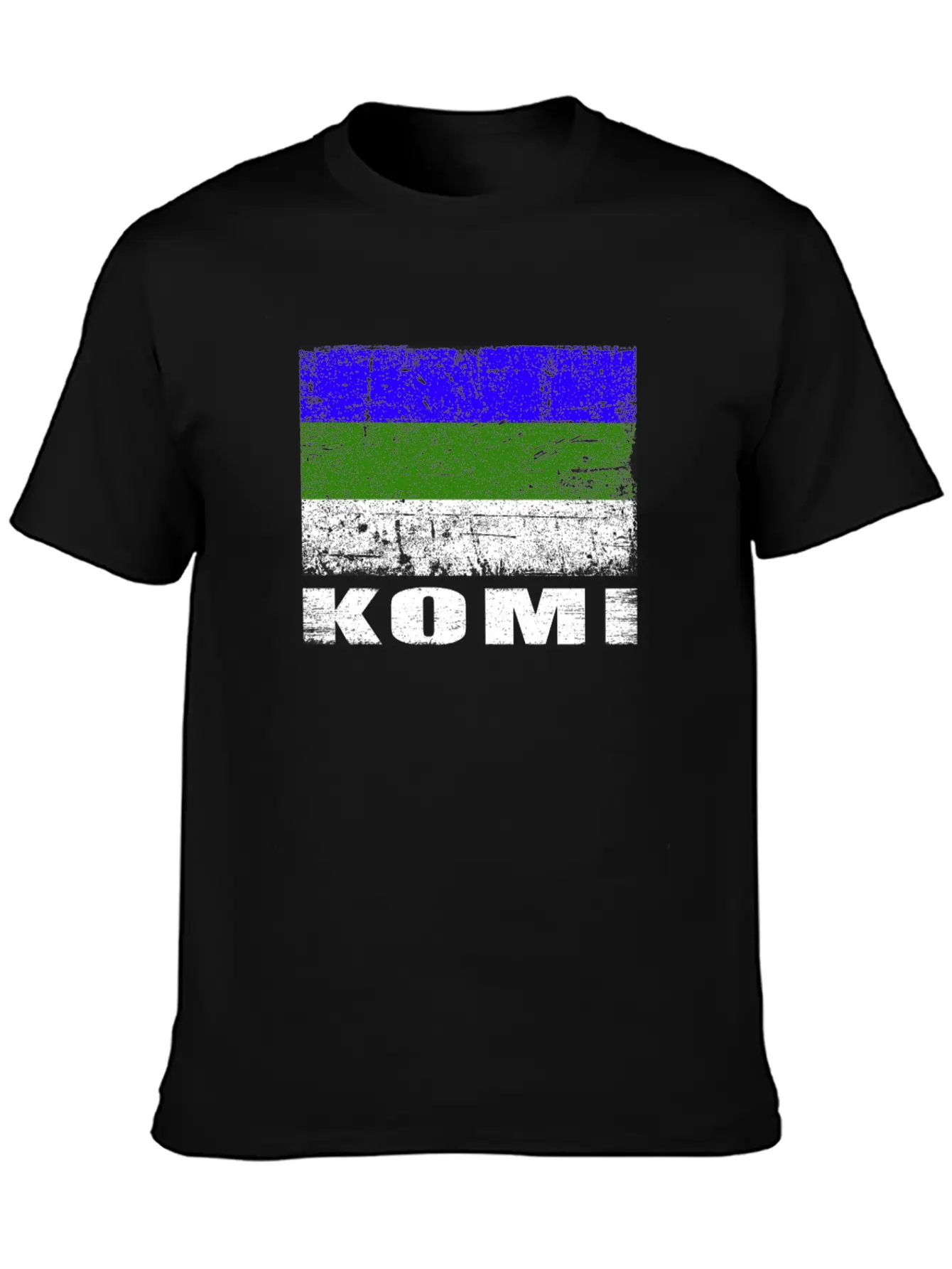 Komi Flag Grunge Country Flag Komi Basic Graphic T-Shirt ¨C Daily Comfort In Soft Cotton
