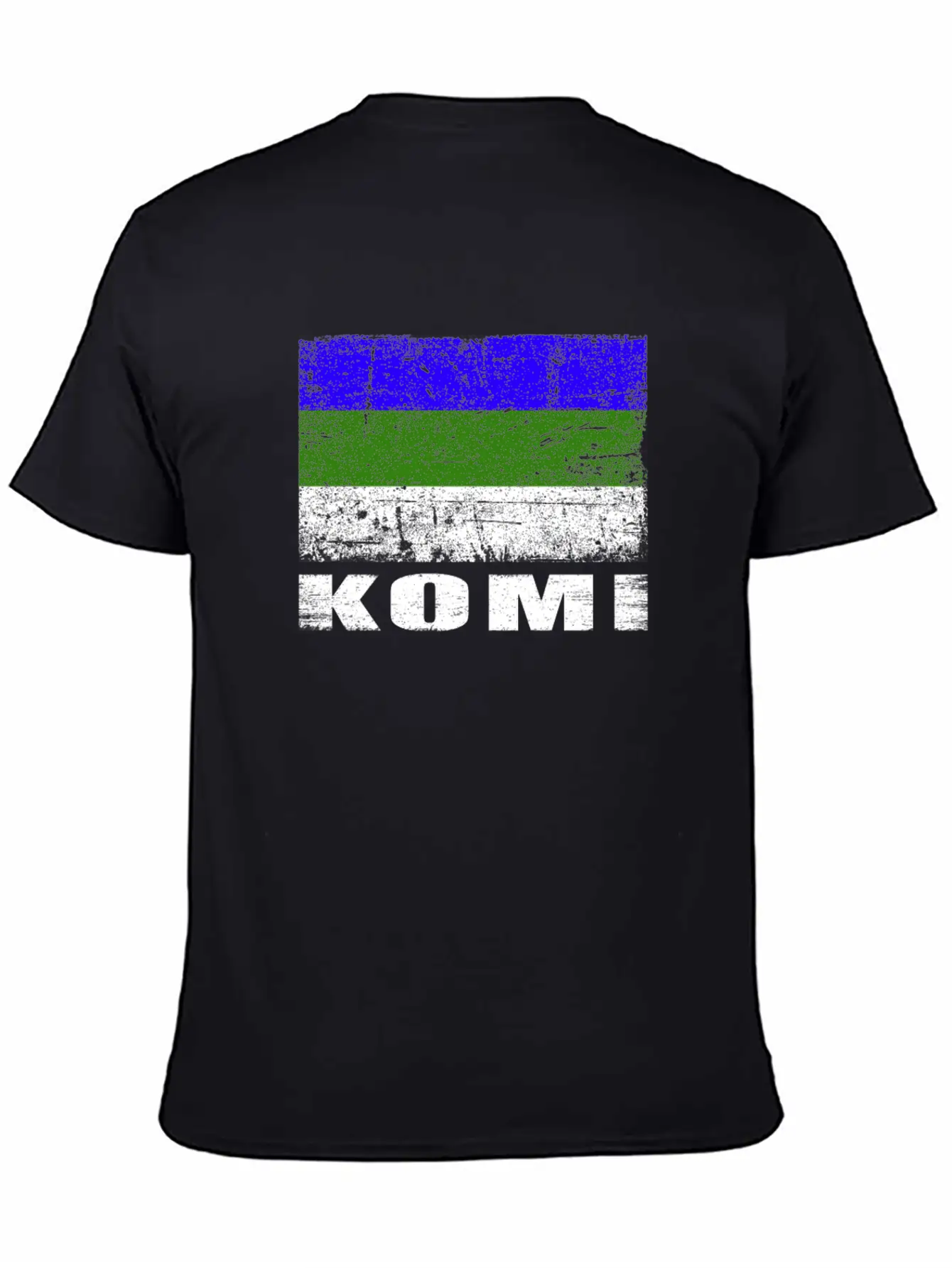 Komi Flag Grunge Country Flag Komi Basic Graphic T-Shirt ¨C Daily Comfort In Soft Cotton