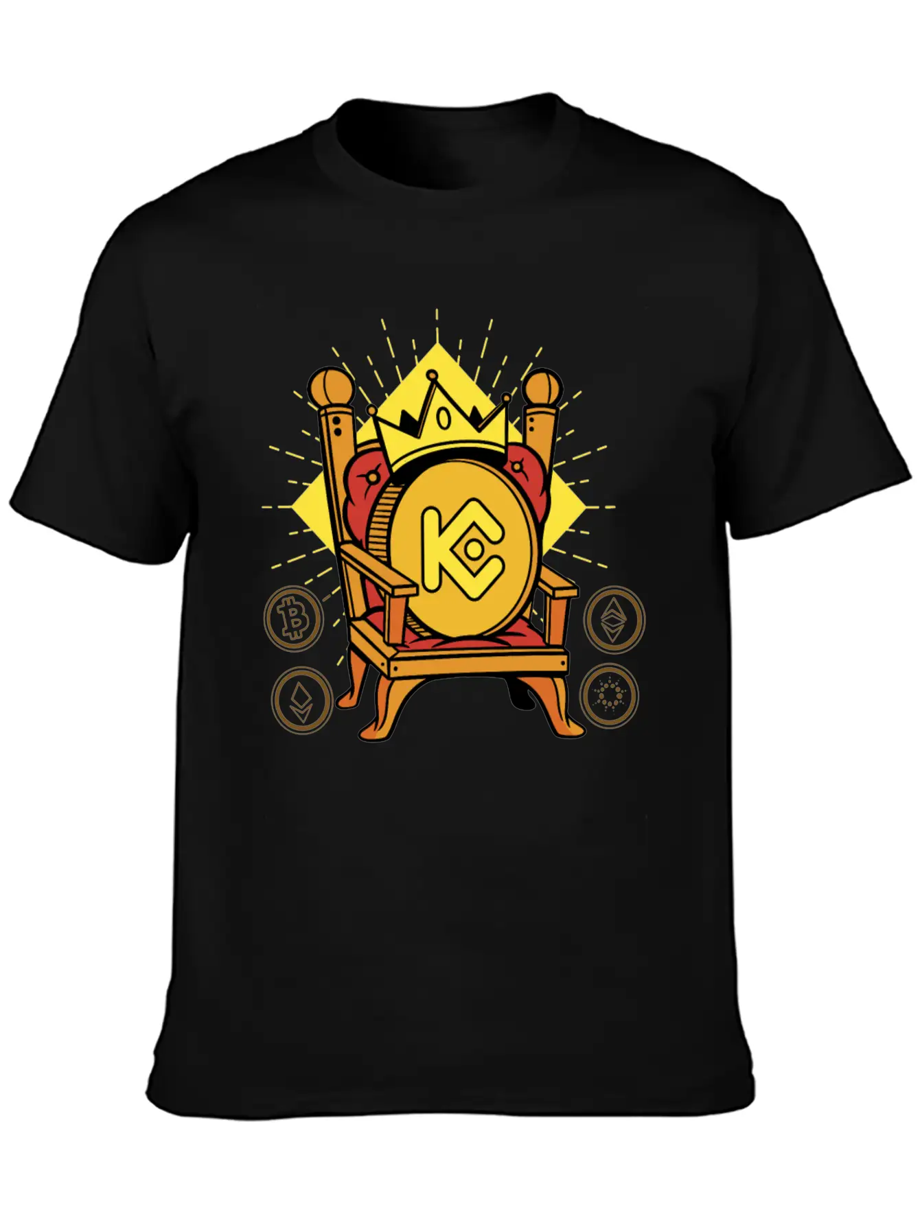 KuCoin Token Is King Crypto Basic Graphic T-Shirt ¨C Daily Comfort In Soft Cotton