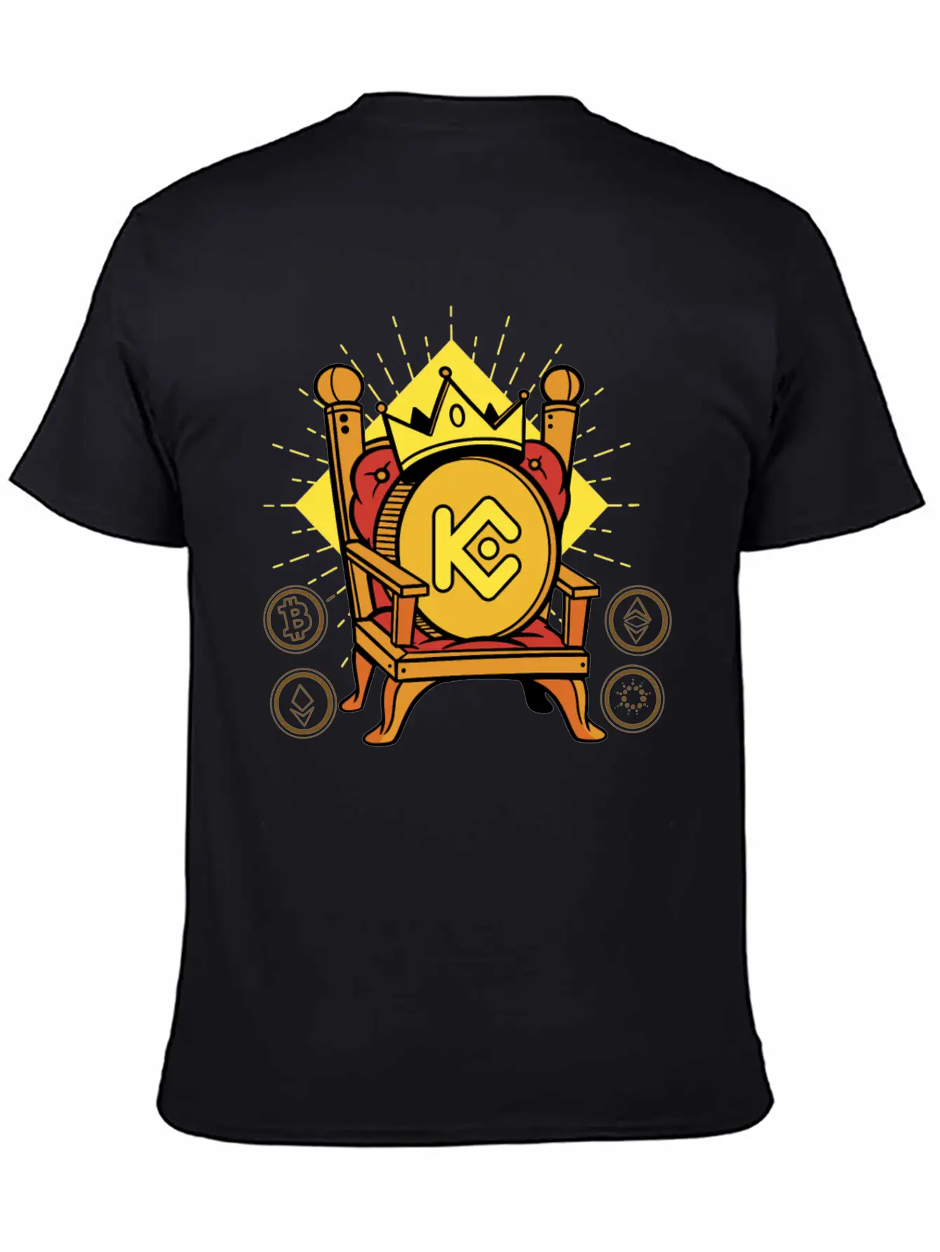 KuCoin Token Is King Crypto Basic Graphic T-Shirt ¨C Daily Comfort In Soft Cotton