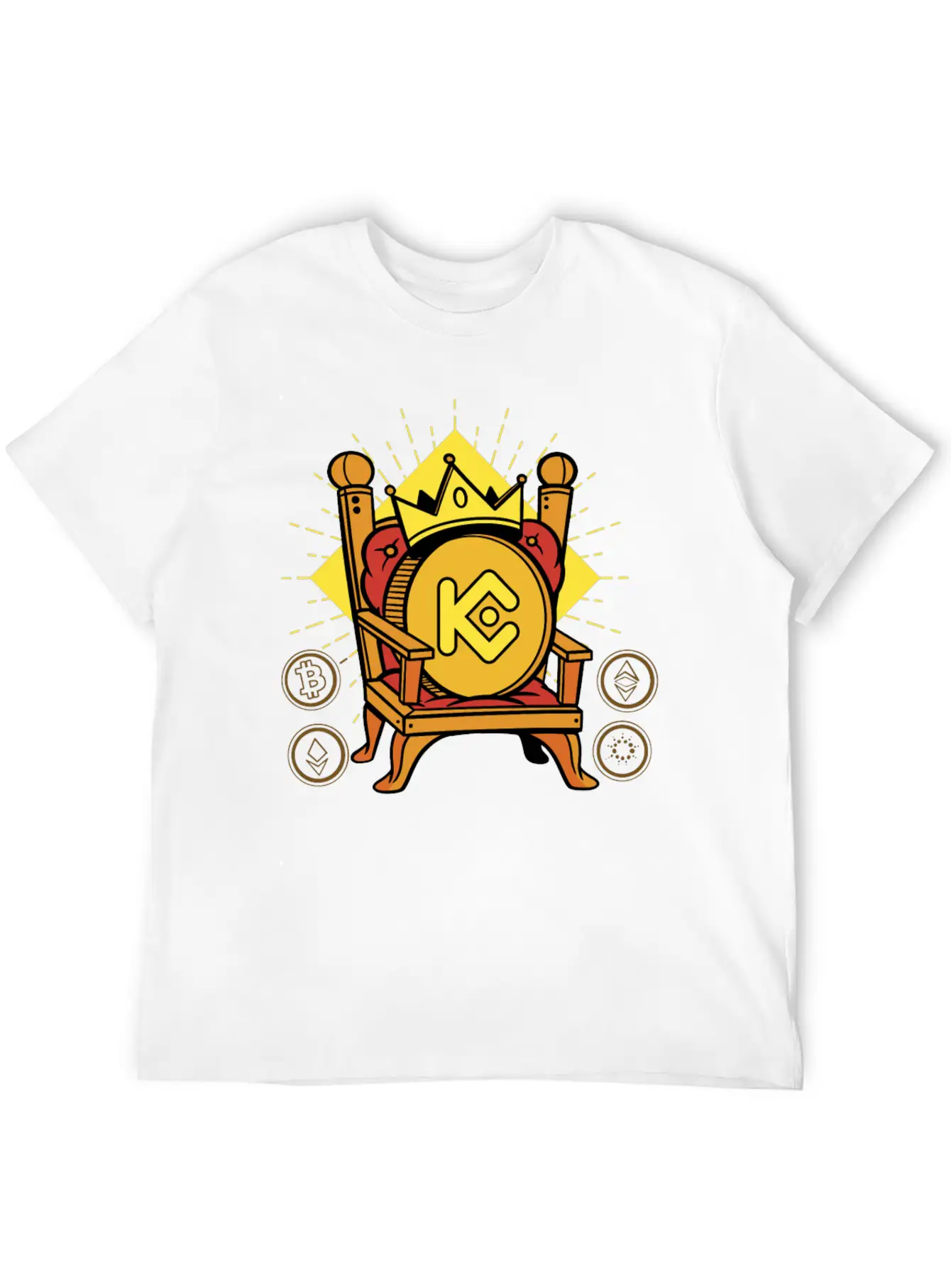 KuCoin Token Is King Crypto Basic Graphic T-Shirt ¨C Daily Comfort In Soft Cotton