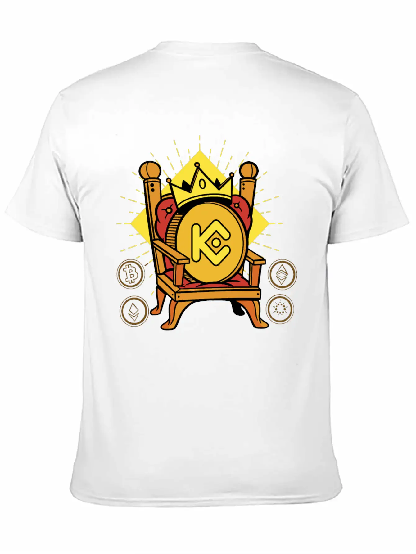 KuCoin Token Is King Crypto Basic Graphic T-Shirt ¨C Daily Comfort In Soft Cotton