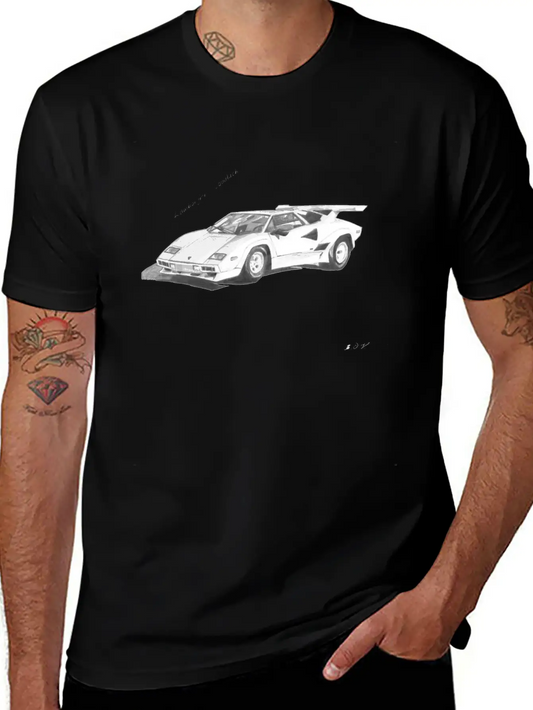 Lamborghini Countach Essential Cotton Tee For Daily Outfits ¨C Unisex Style