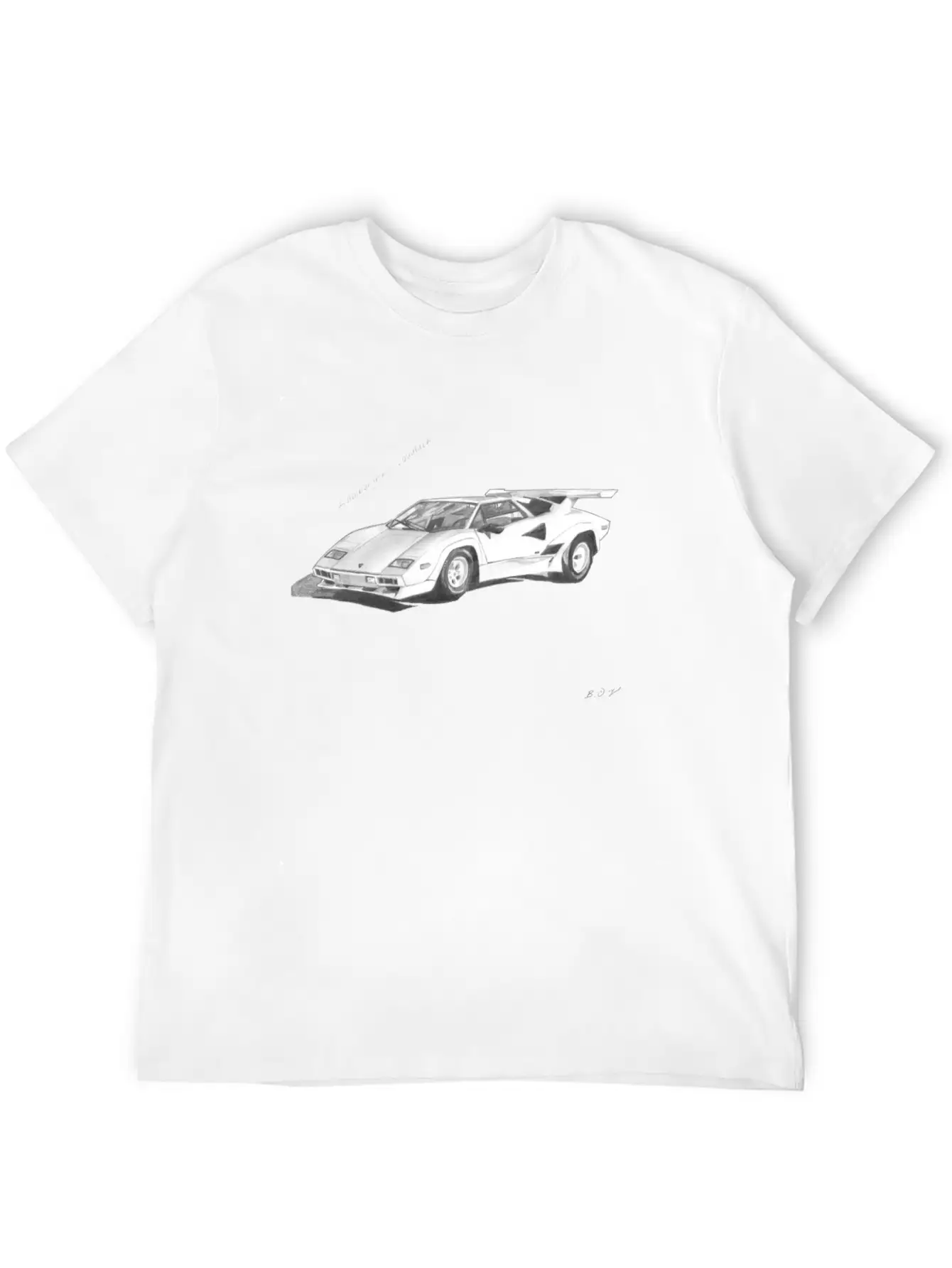 Lamborghini Countach Essential Cotton Tee For Daily Outfits ¨C Unisex Style