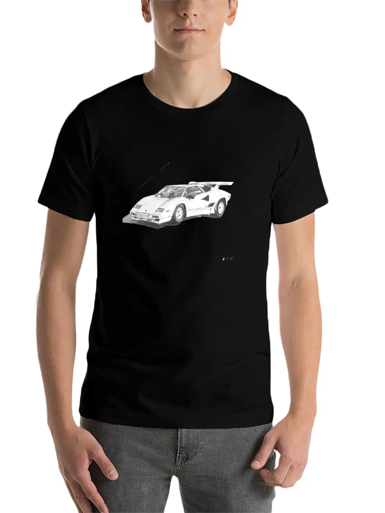 Lamborghini Countach Essential Cotton Tee For Daily Outfits ¨C Unisex Style