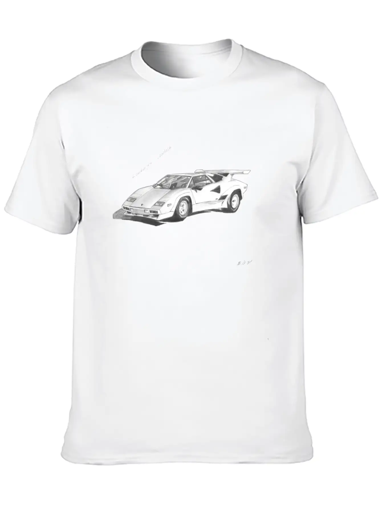 Lamborghini Countach Essential Cotton Tee For Daily Outfits ¨C Unisex Style