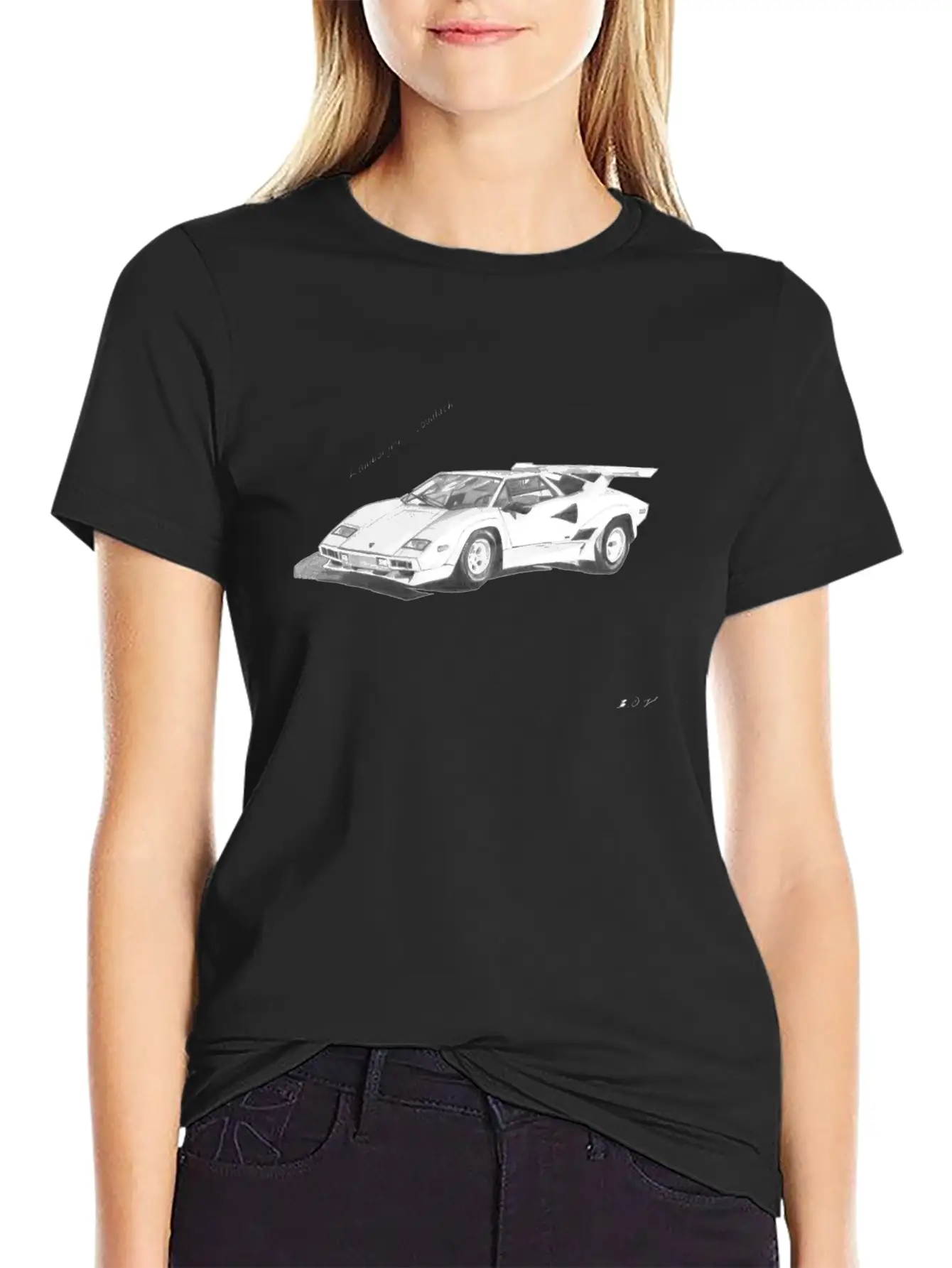 Lamborghini Countach Essential Cotton Tee For Daily Outfits ¨C Unisex Style