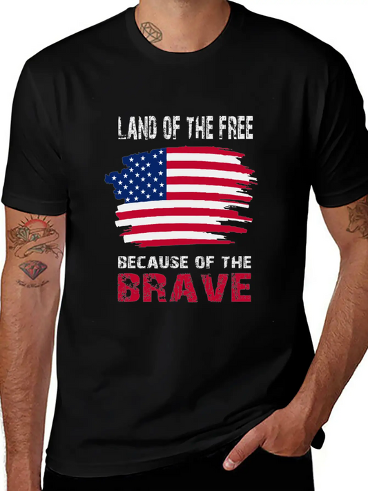 Land Of The Free Because Of The Brave Memorial Day Soft Cotton Short Sleeve Tee ¨C Unisex Wardrobe Staple