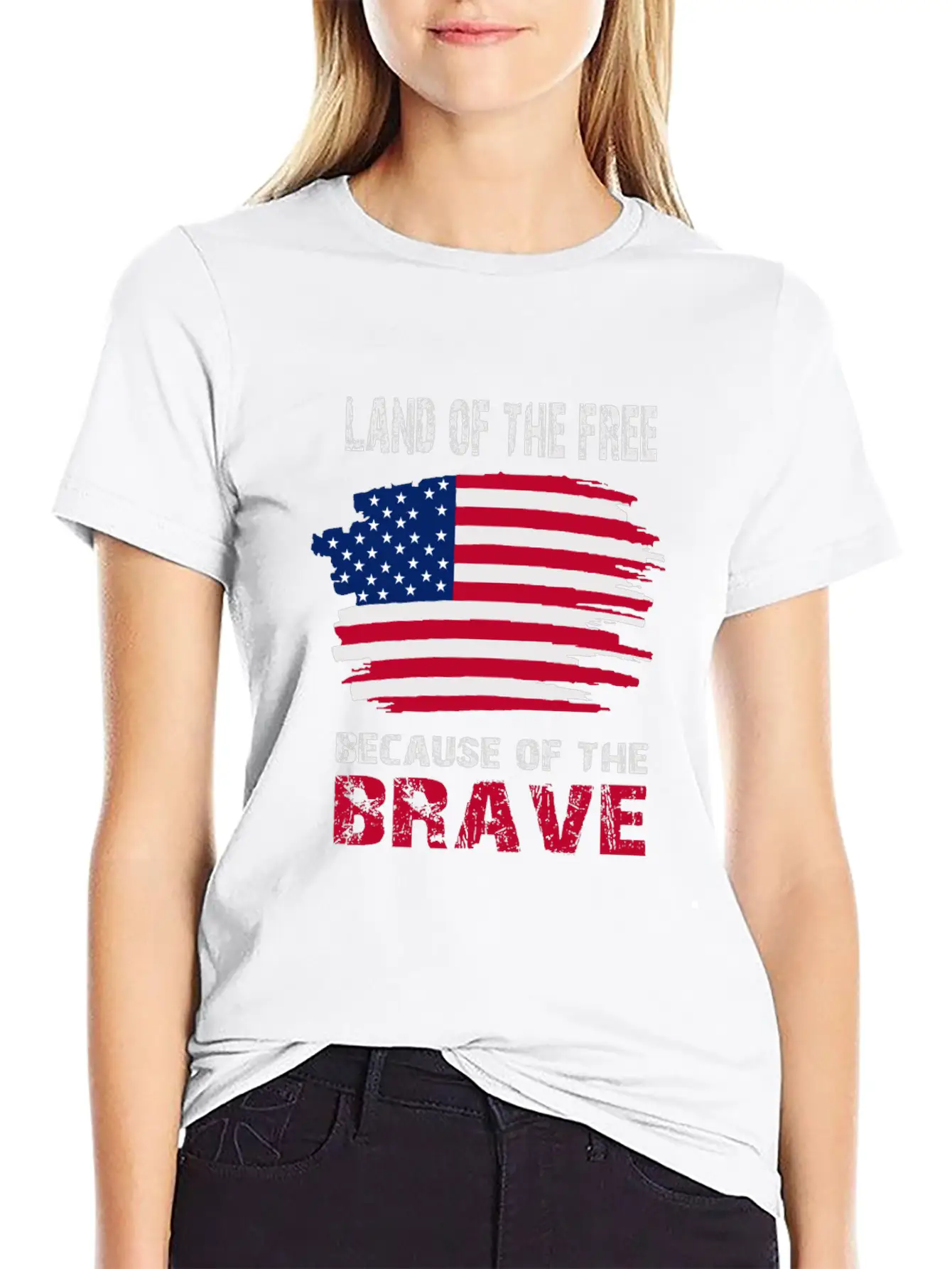 Land Of The Free Because Of The Brave Memorial Day Soft Cotton Short Sleeve Tee ¨C Unisex Wardrobe Staple