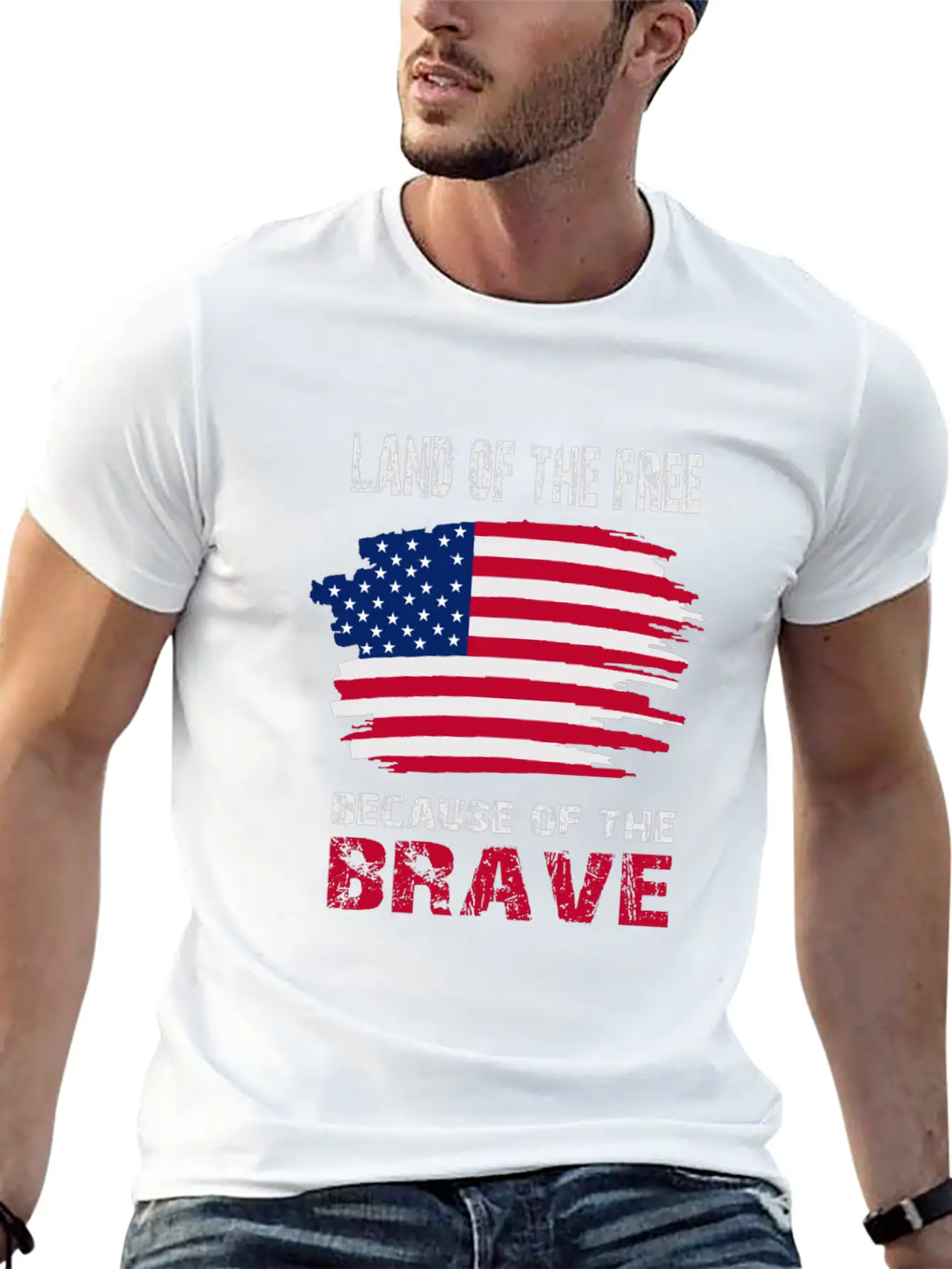 Land Of The Free Because Of The Brave Memorial Day Soft Cotton Short Sleeve Tee ¨C Unisex Wardrobe Staple