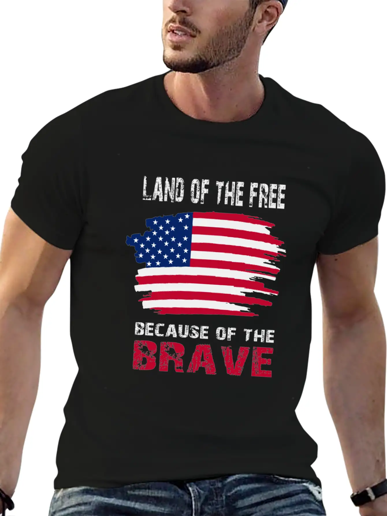 Land Of The Free Because Of The Brave Memorial Day Soft Cotton Short Sleeve Tee ¨C Unisex Wardrobe Staple
