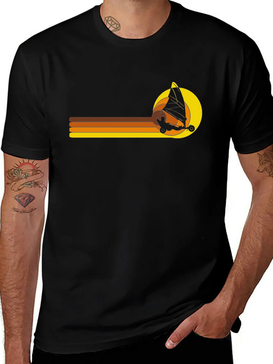 Landsailer Landsailing Windracer 70s Years Essential Cotton Tee For Daily Outfits ¨C Unisex Style