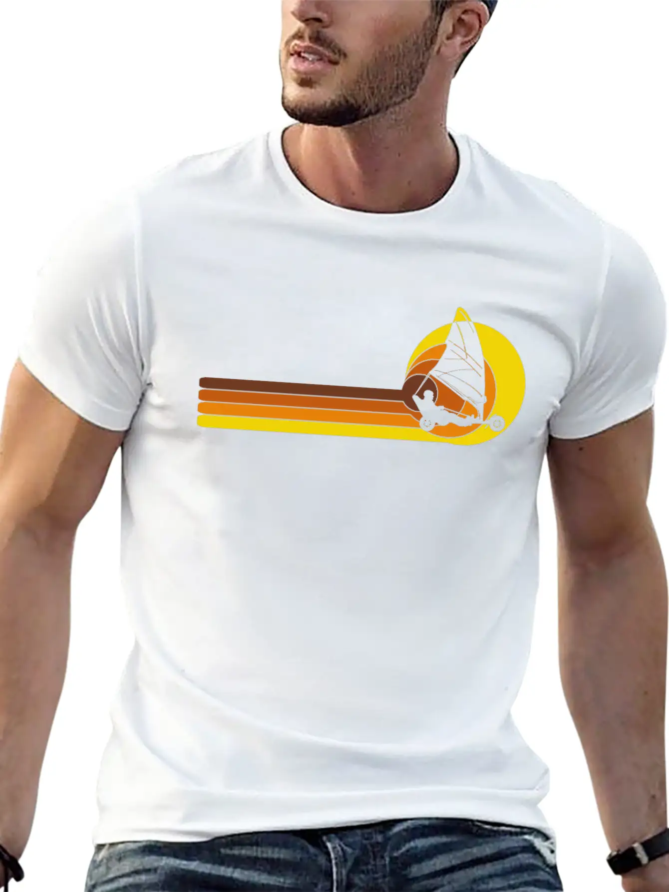 Landsailer Landsailing Windracer 70s Years Essential Cotton Tee For Daily Outfits ¨C Unisex Style