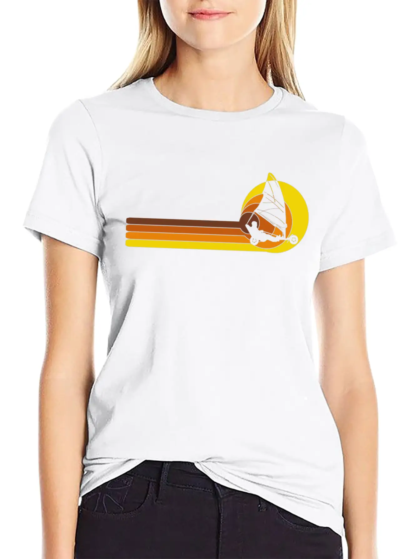 Landsailer Landsailing Windracer 70s Years Essential Cotton Tee For Daily Outfits ¨C Unisex Style