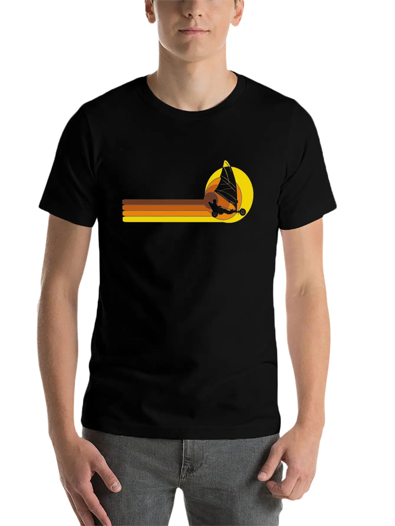Landsailer Landsailing Windracer 70s Years Essential Cotton Tee For Daily Outfits ¨C Unisex Style