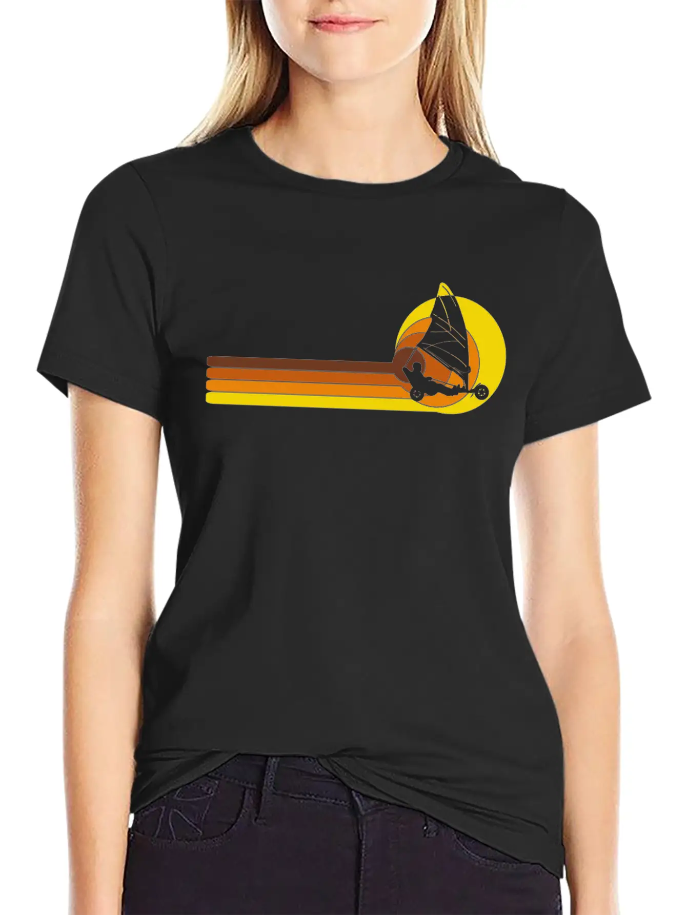 Landsailer Landsailing Windracer 70s Years Essential Cotton Tee For Daily Outfits ¨C Unisex Style