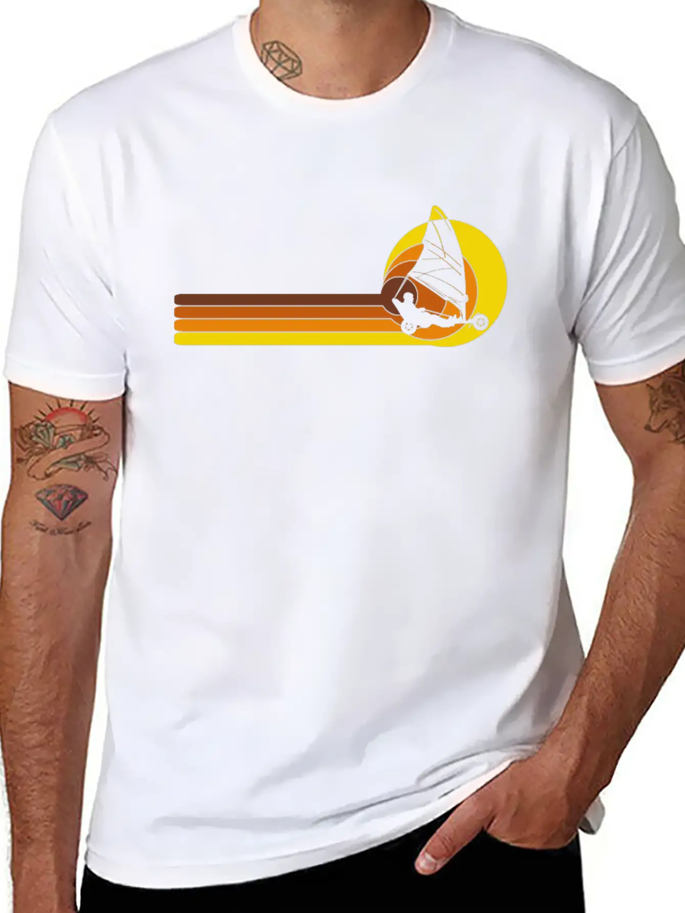 Landsailer Landsailing Windracer 70s Years Essential Cotton Tee For Daily Outfits ¨C Unisex Style