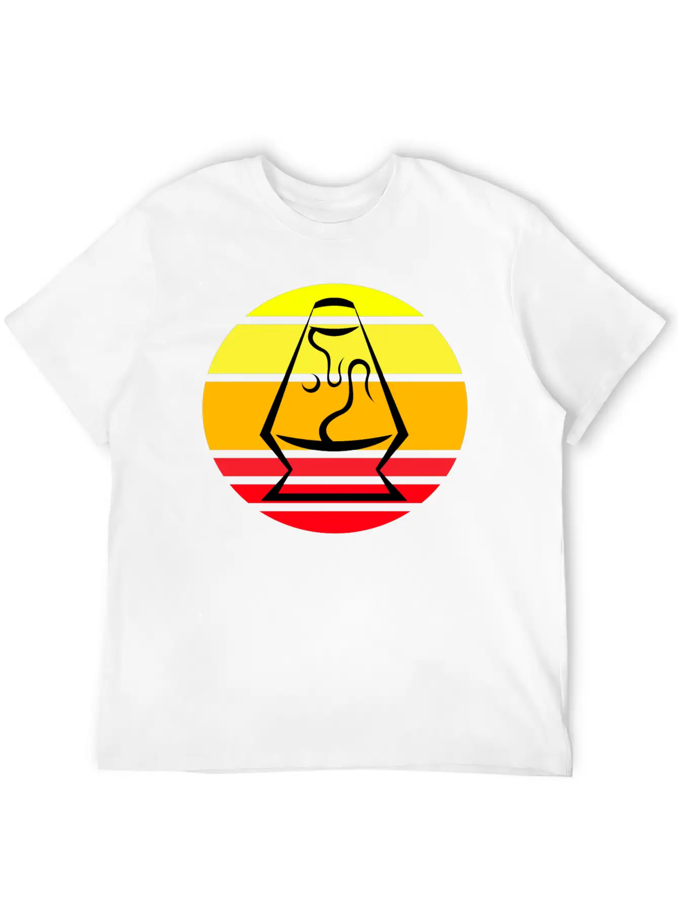 Lava Lamp Sunset Basic Graphic T-Shirt ¨C Daily Comfort In Soft Cotton