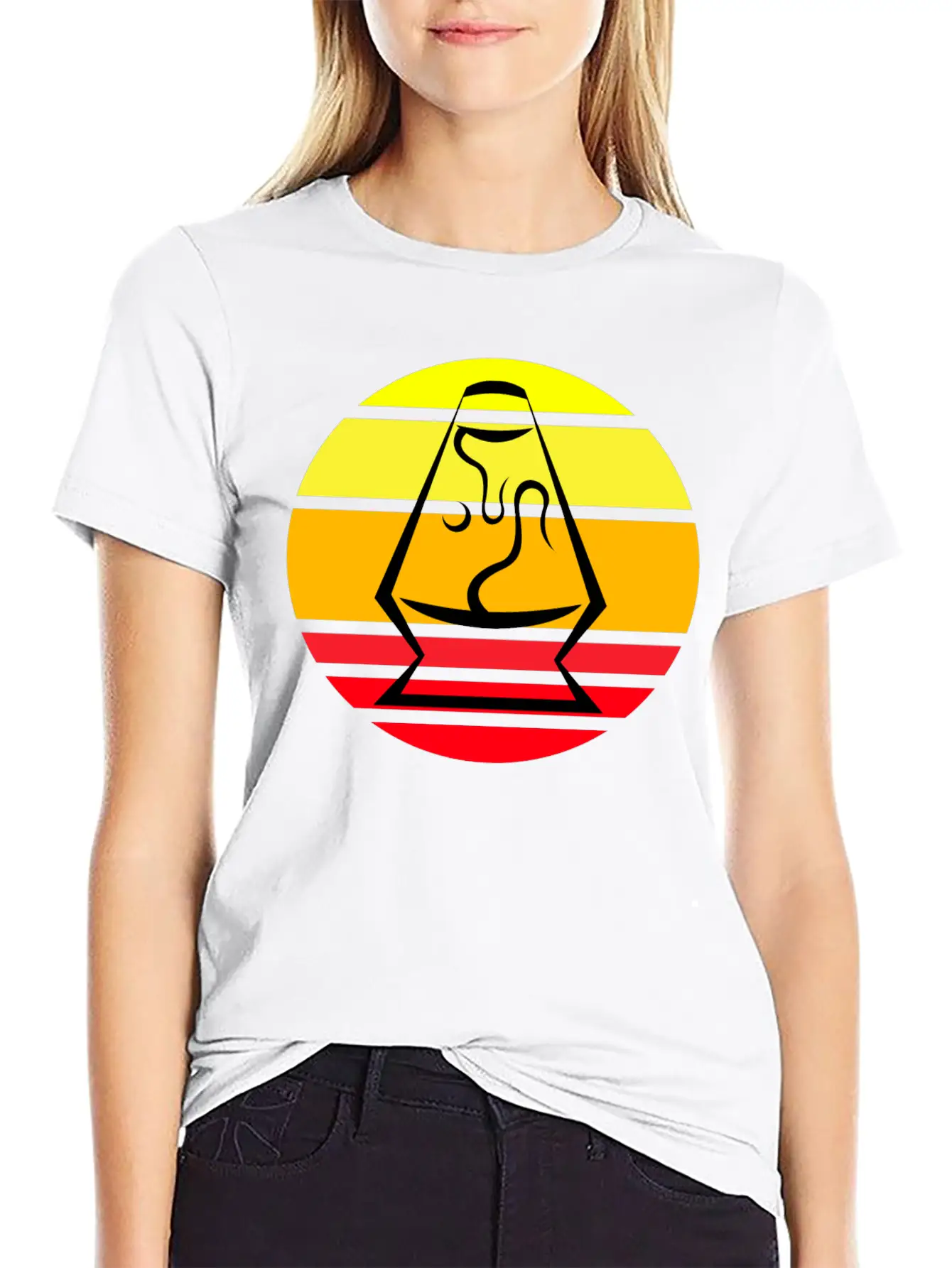 Lava Lamp Sunset Basic Graphic T-Shirt ¨C Daily Comfort In Soft Cotton