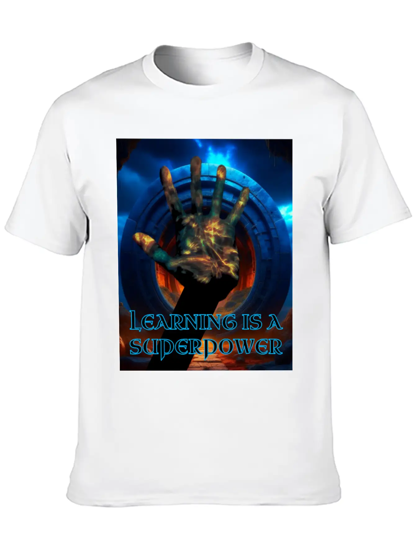 Learning Is A Superpower Poster Soft Cotton Short Sleeve Tee ¨C Unisex Wardrobe Staple