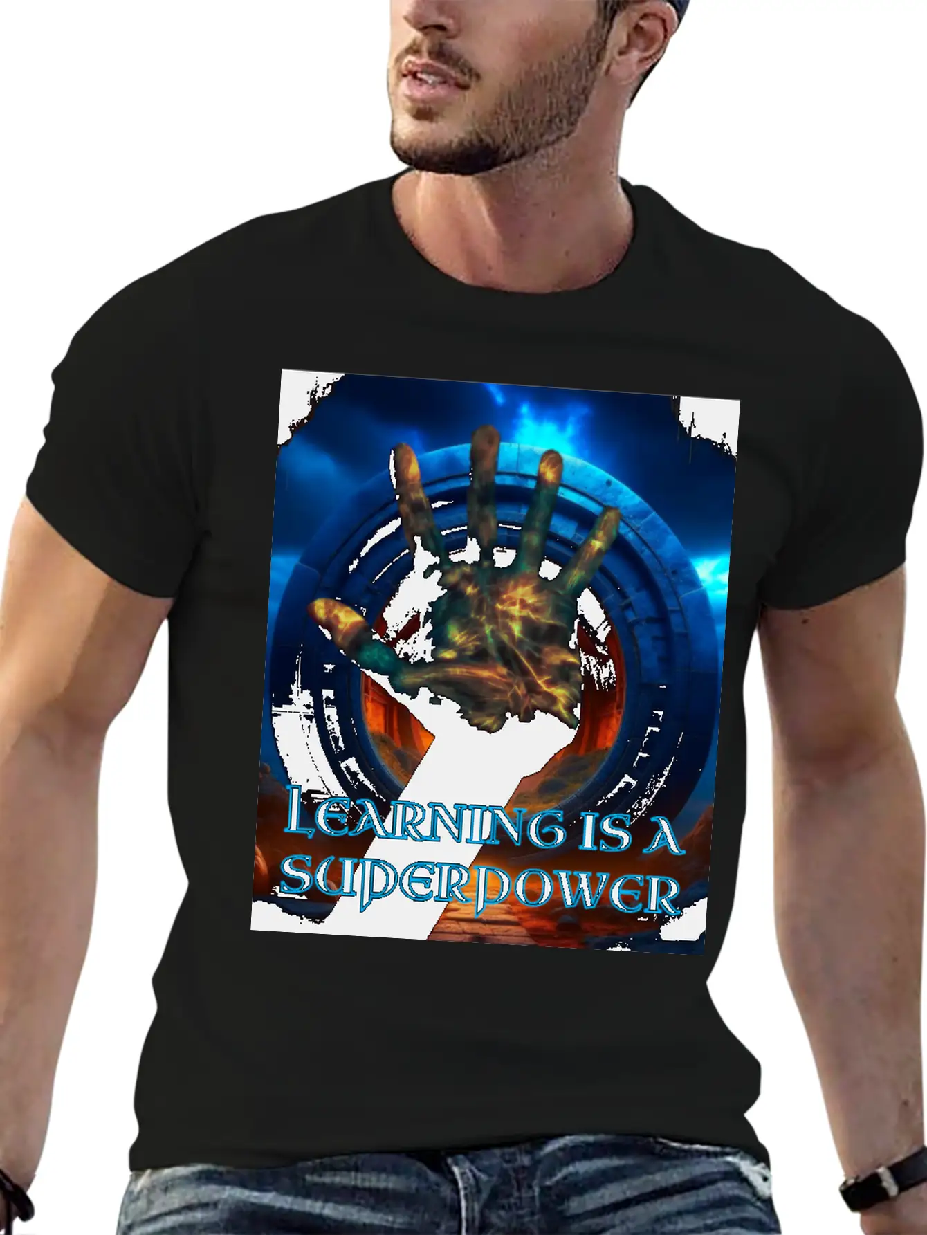 Learning Is A Superpower Poster Soft Cotton Short Sleeve Tee ¨C Unisex Wardrobe Staple