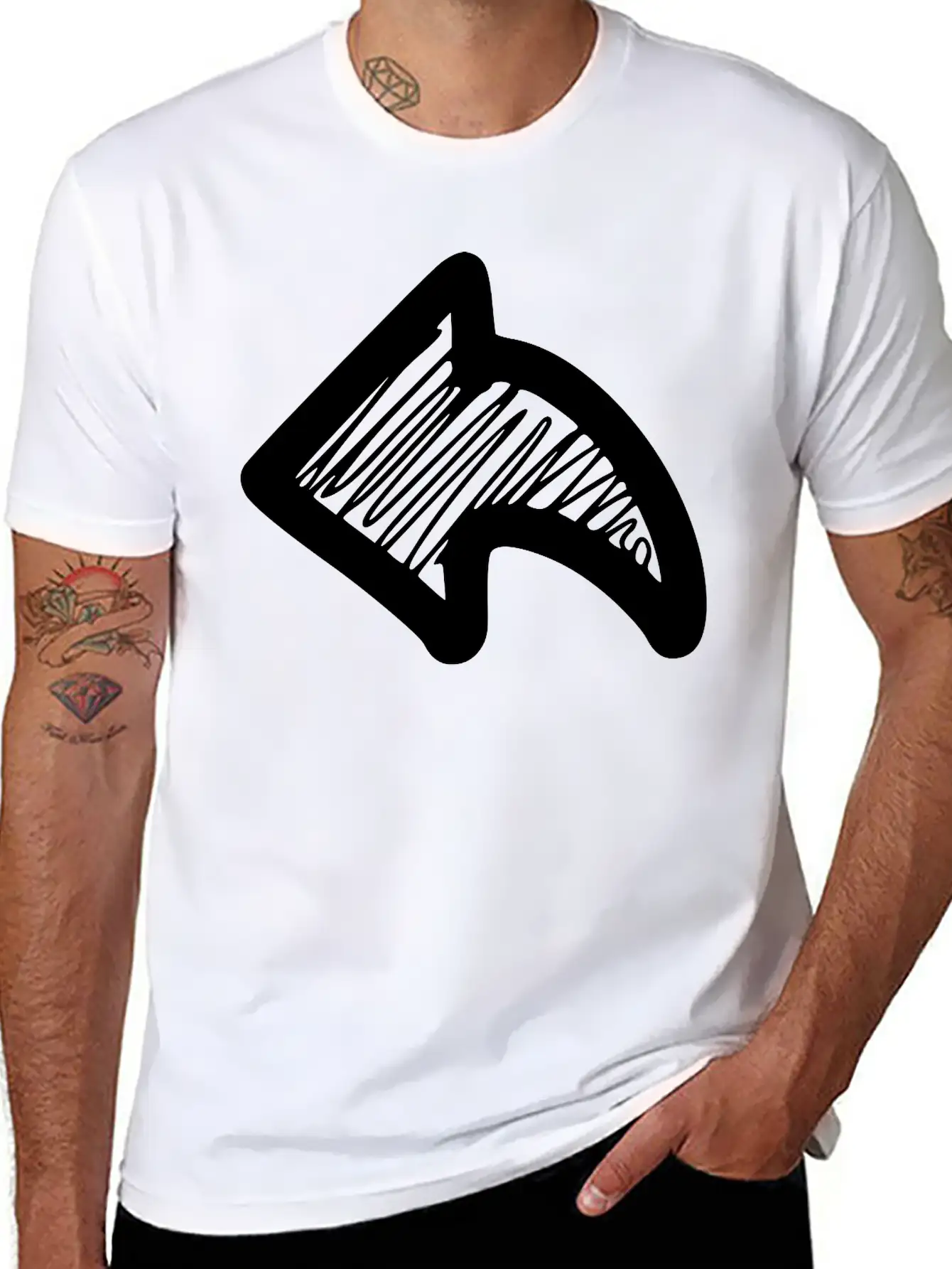 Left Arrow Basic Graphic T-Shirt ¨C Daily Comfort In Soft Cotton