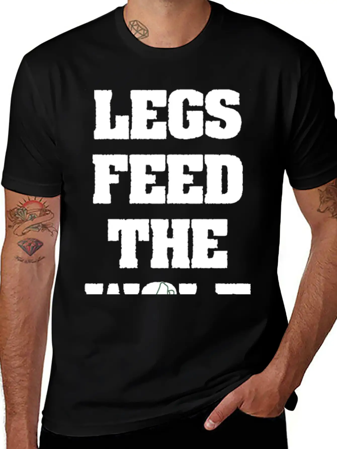 Legs Feed The Wolf Essential Cotton Tee For Daily Outfits ¨C Unisex Style