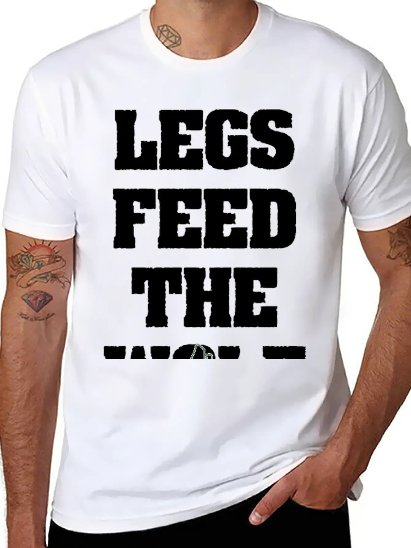 Legs Feed The Wolf Essential Cotton Tee For Daily Outfits ¨C Unisex Style