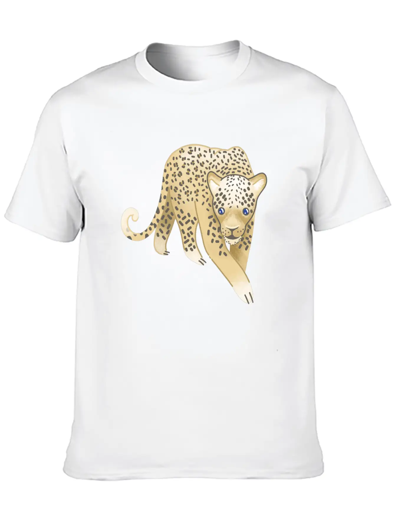Leopard Walking Forward (Hand Drawn) Soft Cotton Short Sleeve Tee ¨C Unisex Wardrobe Staple