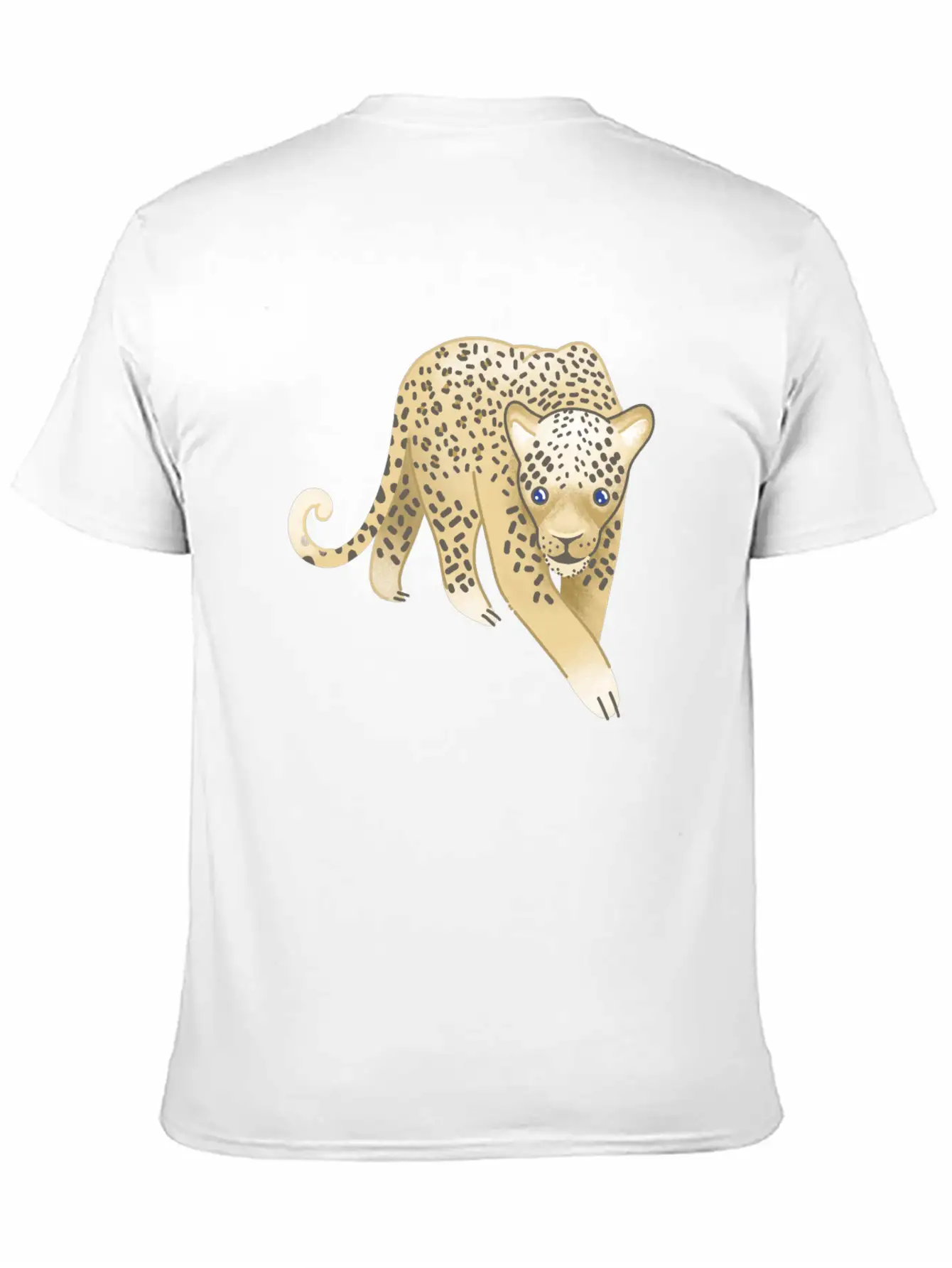 Leopard Walking Forward (Hand Drawn) Soft Cotton Short Sleeve Tee ¨C Unisex Wardrobe Staple