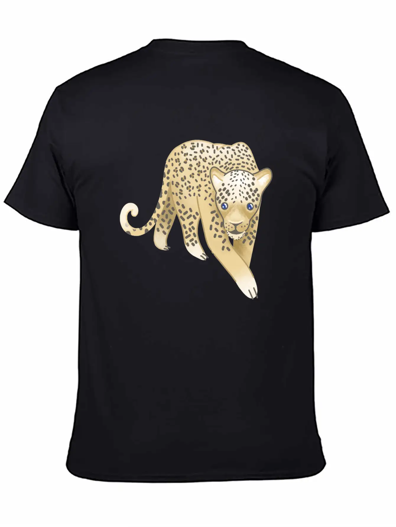 Leopard Walking Forward (Hand Drawn) Soft Cotton Short Sleeve Tee ¨C Unisex Wardrobe Staple